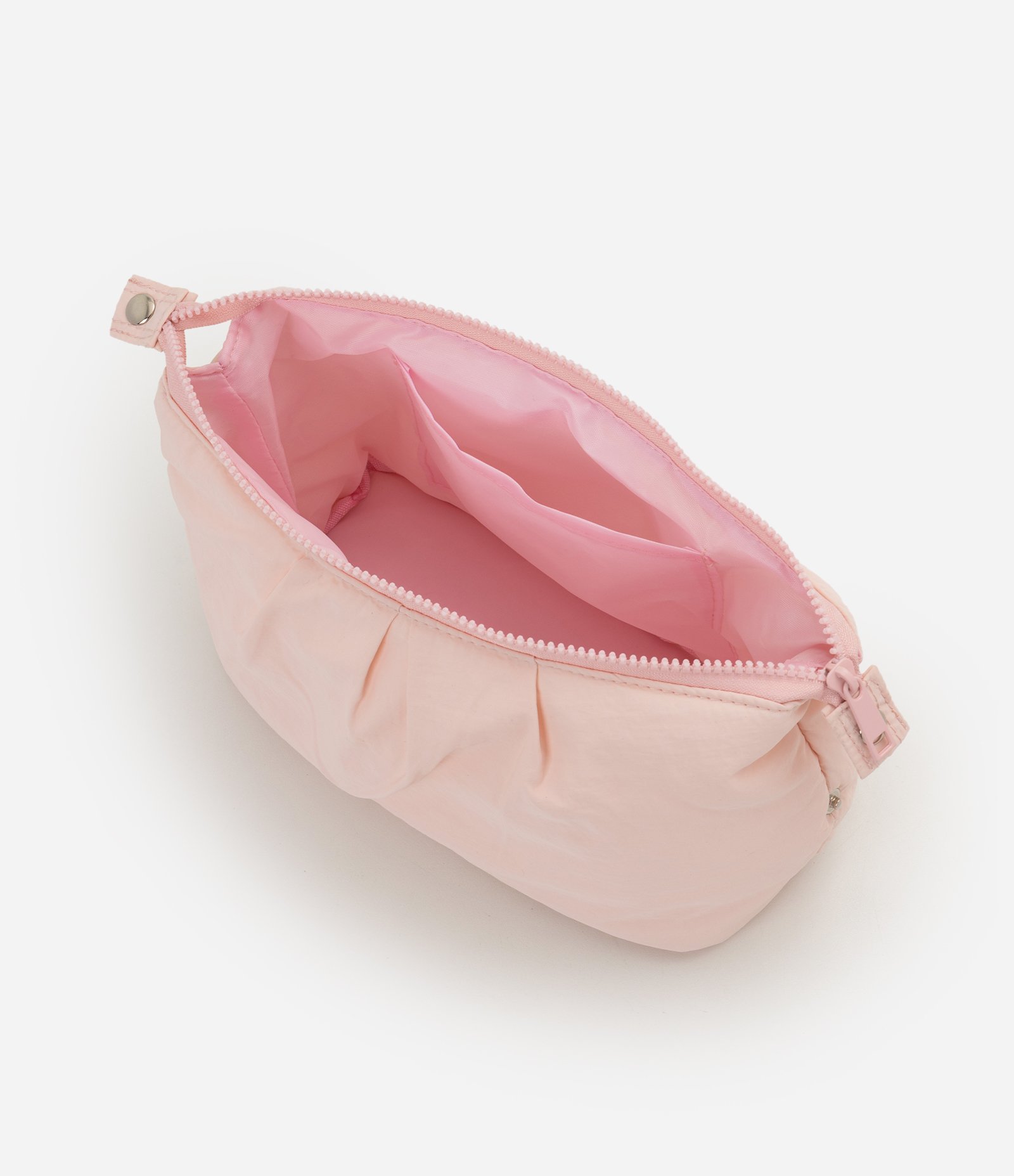 Necessaire Trapézio em Poliamida com Fechamento por Zíper Rosa 5