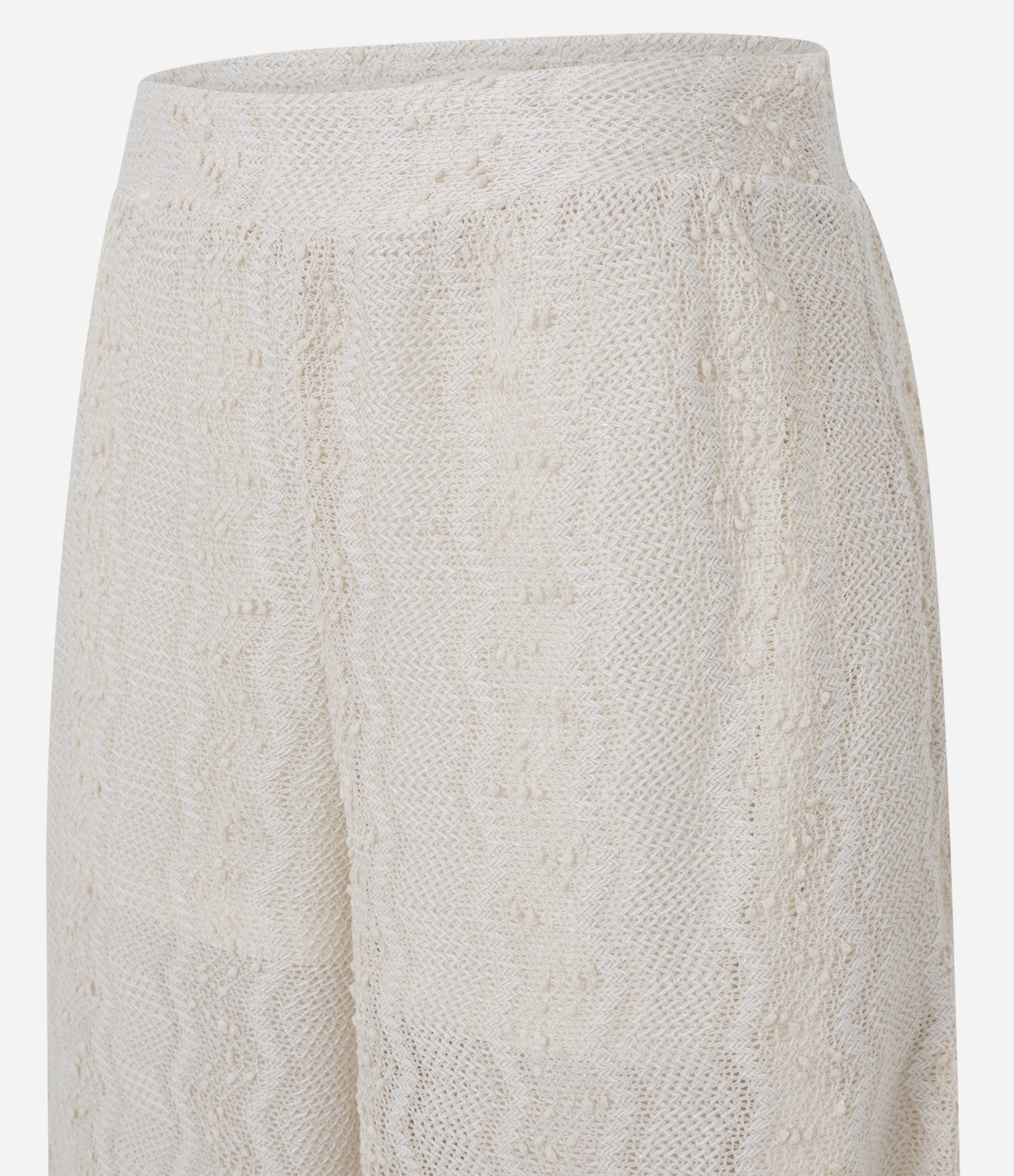 Calça Aladim em Malha Texturizada com Elástico na Cintura Branco 5