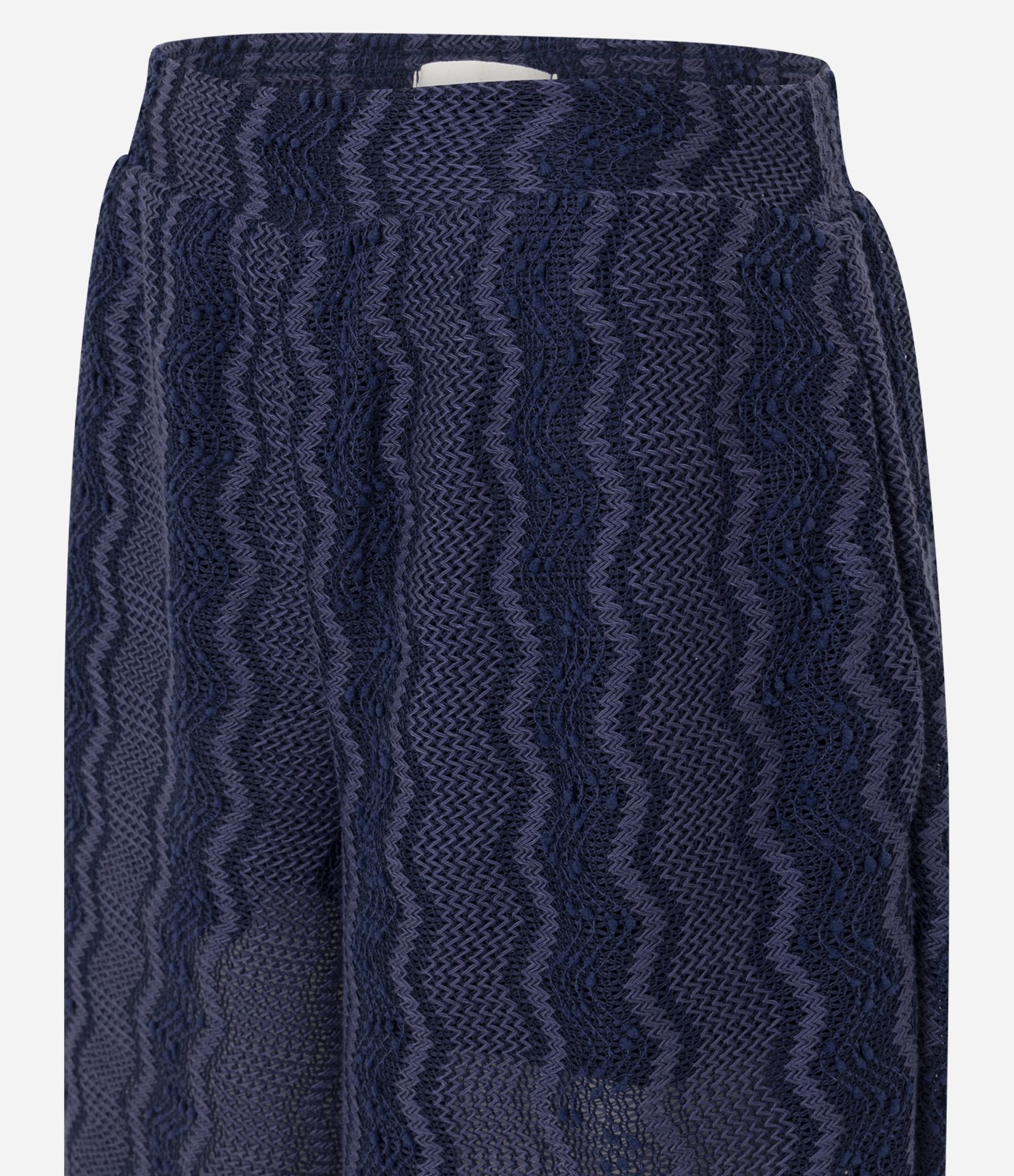 Calça Aladim em Malha Texturizada com Elástico na Cintura Azul 3