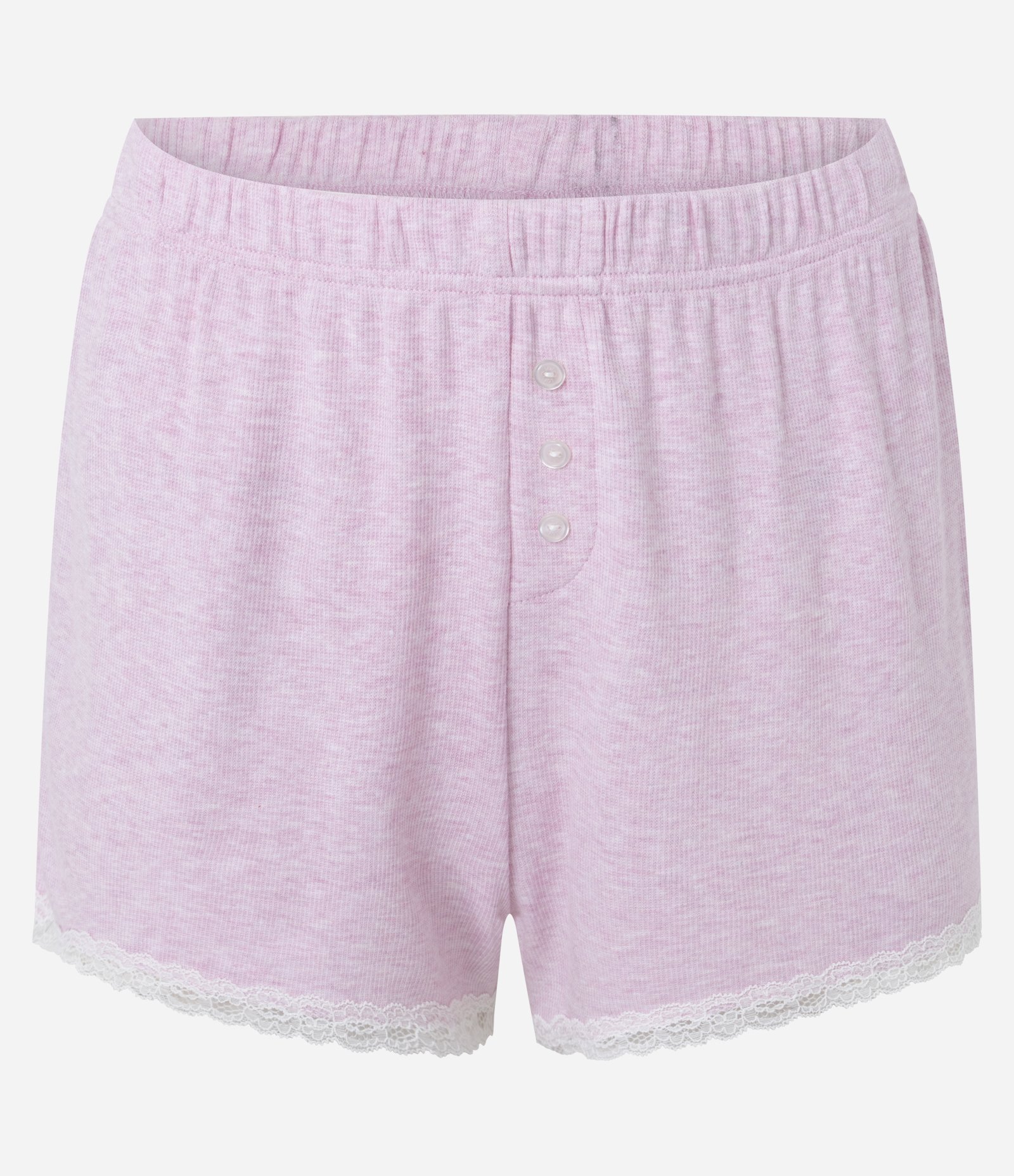 Pijama Curto em Modal com Lacinho no Decote e Renda Rosa 8