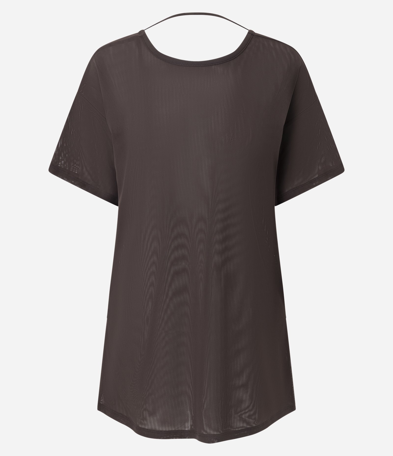 Saída de Praia Camisetão em Tule Marrom 5