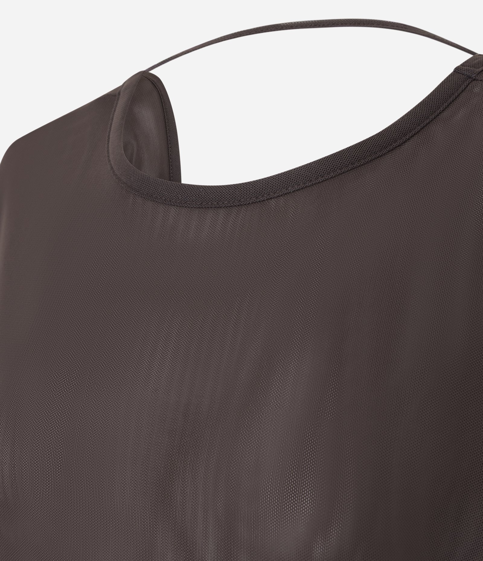 Saída de Praia Camisetão em Tule Marrom 6