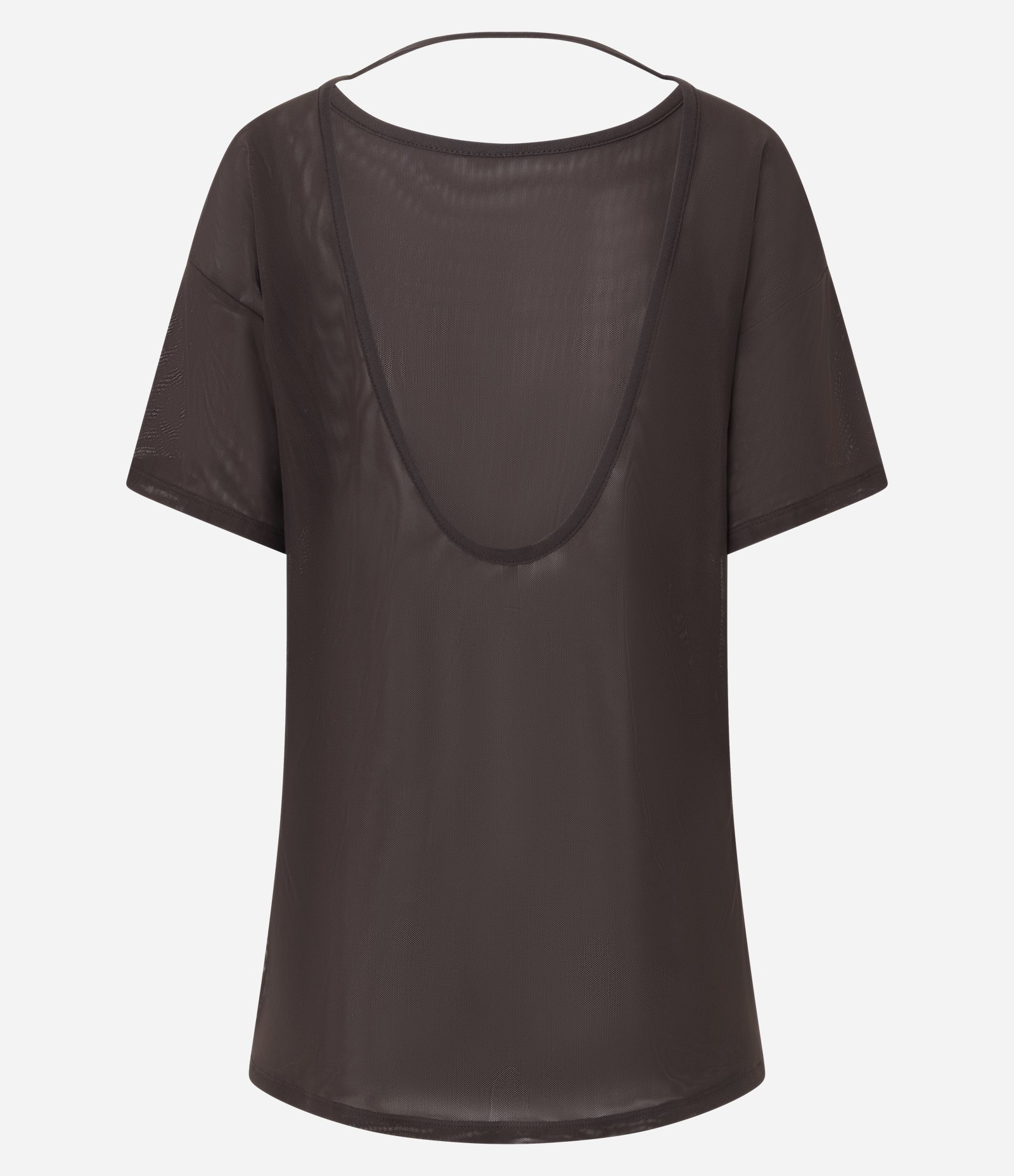 Saída de Praia Camisetão em Tule Marrom 7