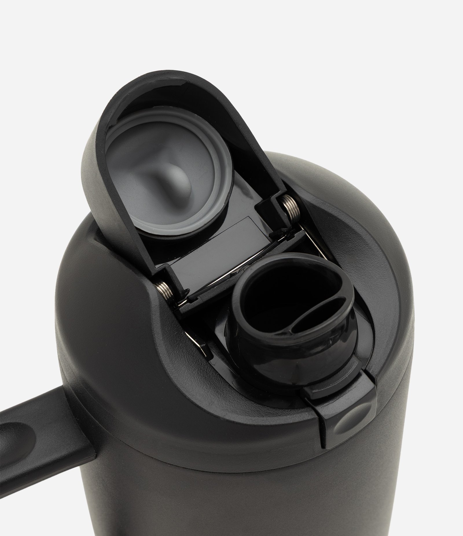 Copo Térmico em Metal com Alça e Canudo 1,2L Preto 2