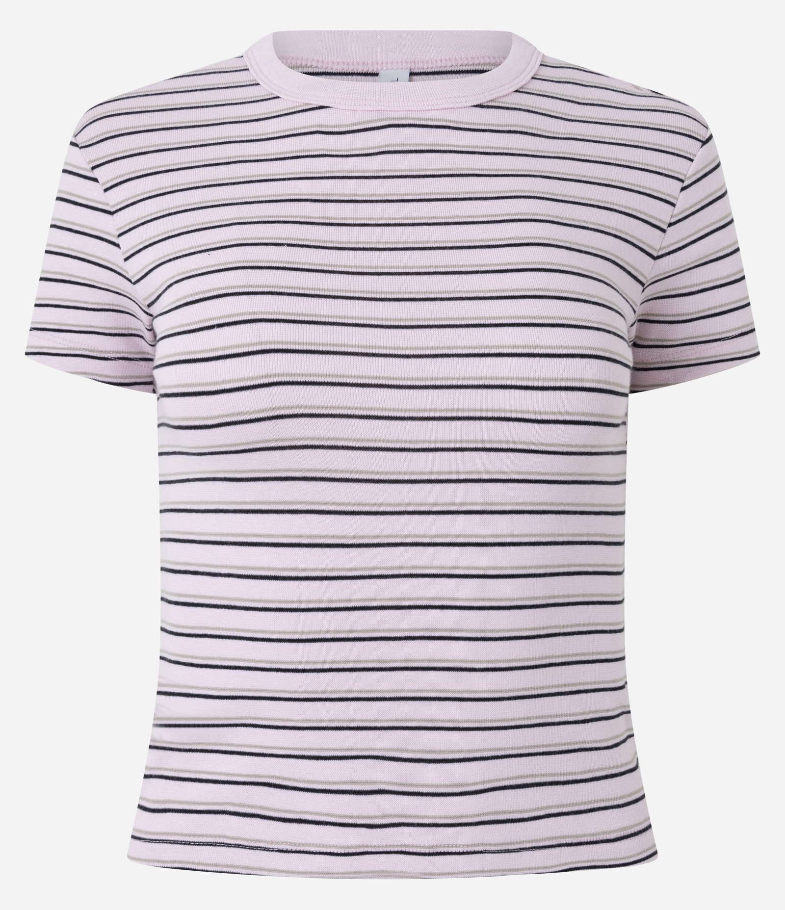 Blusa em Ribana com Estampa Listrada Rosa 5