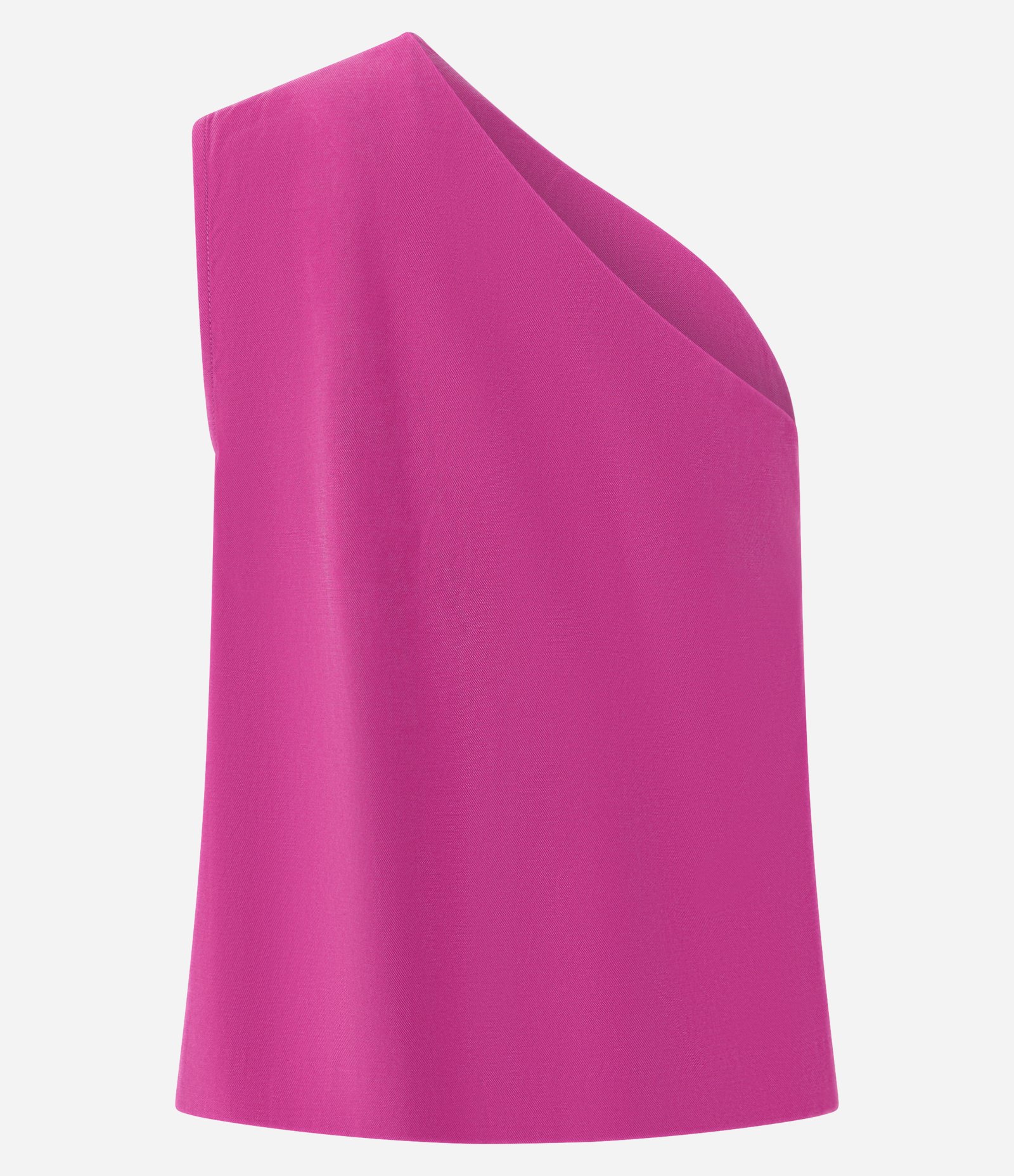 Blusa Um Ombro Só em Viscose com Prega Rosa 7