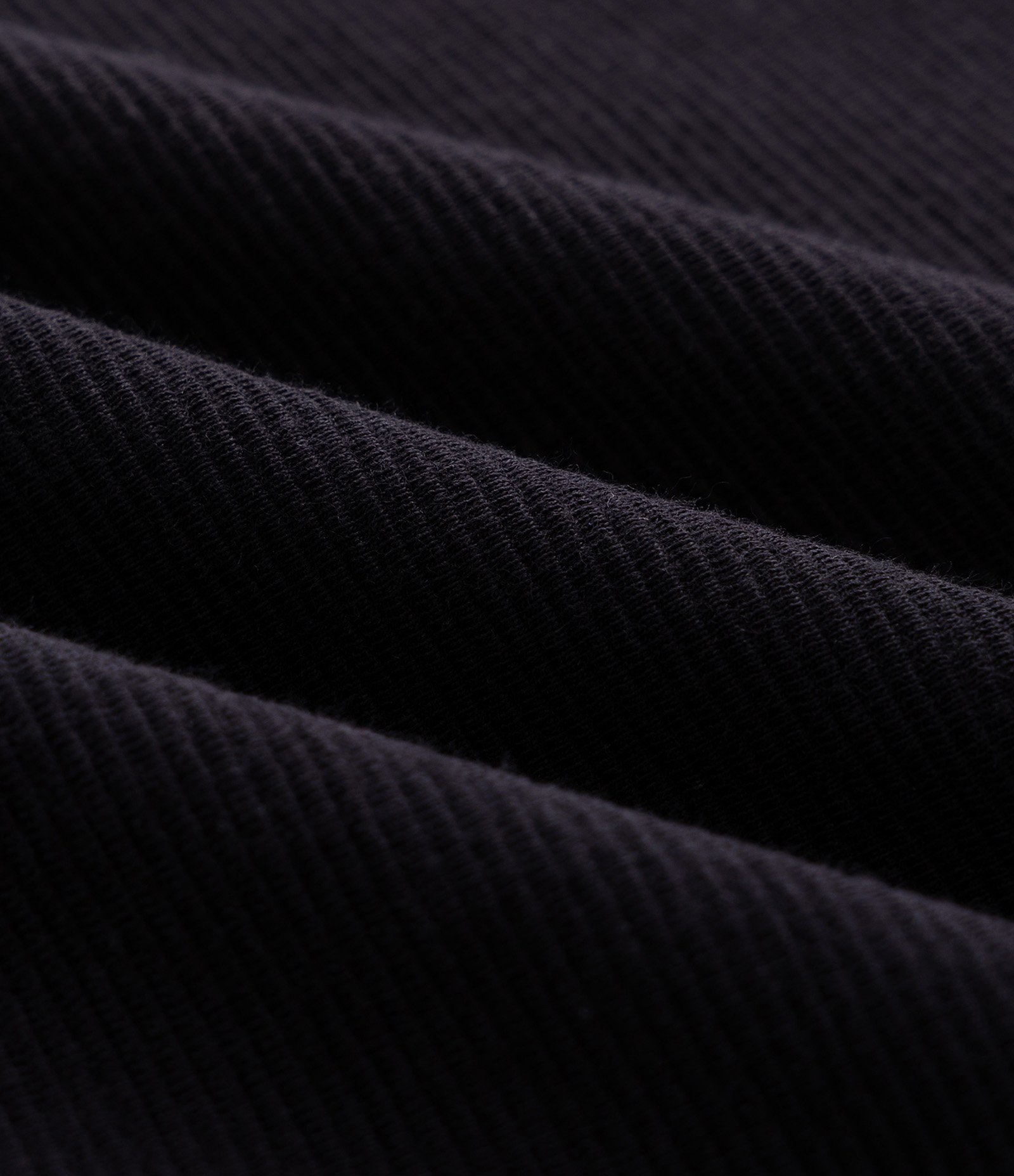 Polo Canelada em Algodão Preto 6
