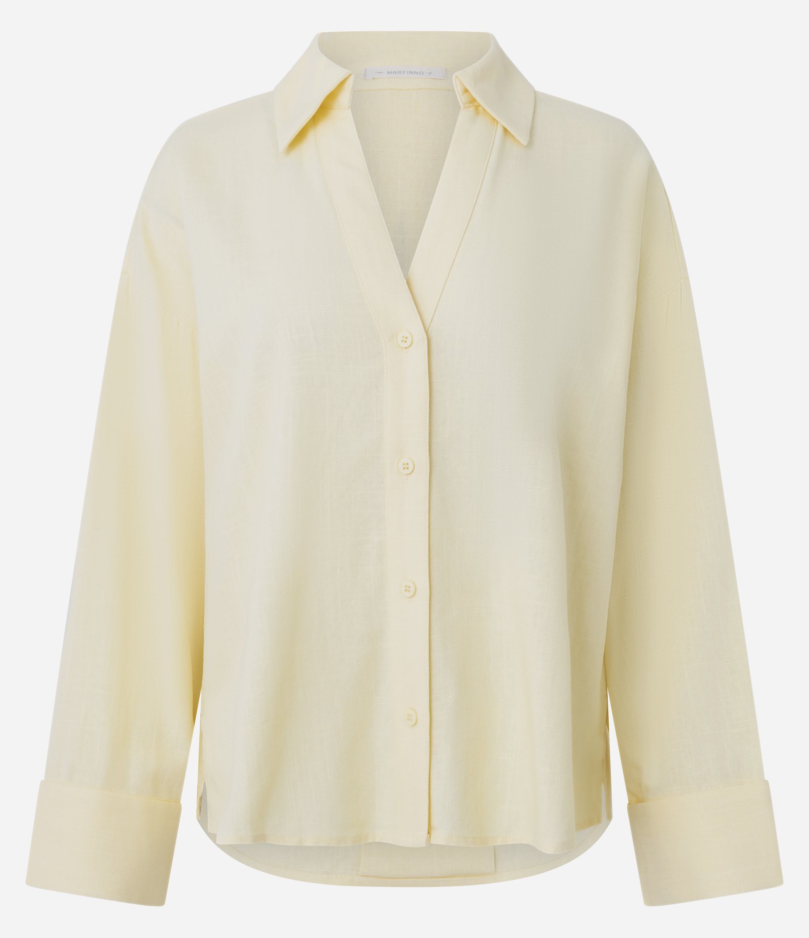 Blusa em Viscolinho com Gola Padre Amarelo 5