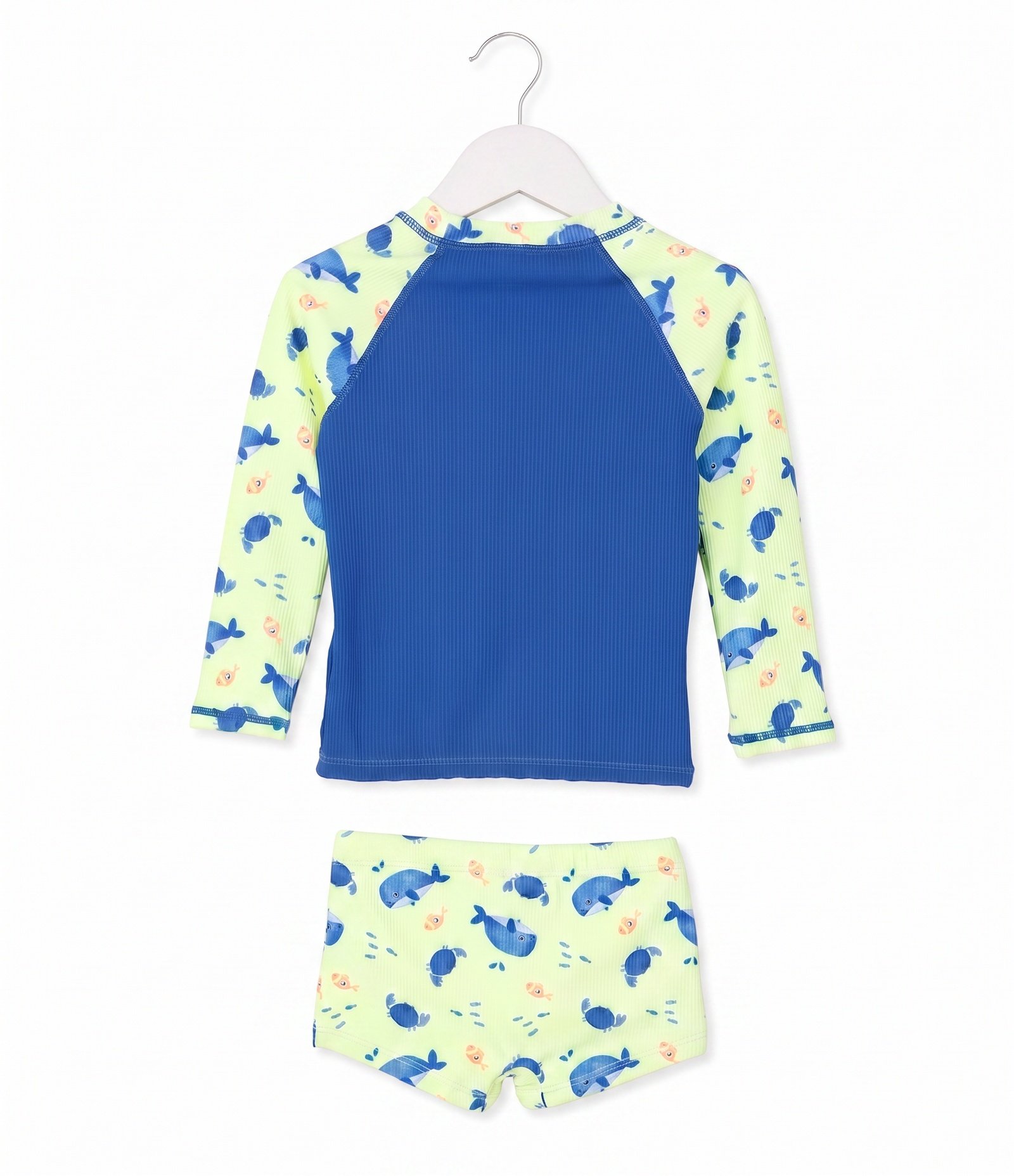 Conjunto Praia Infantil UV Estampa Tubarãozinho - Tam 1 a 4 Anos Azul 2
