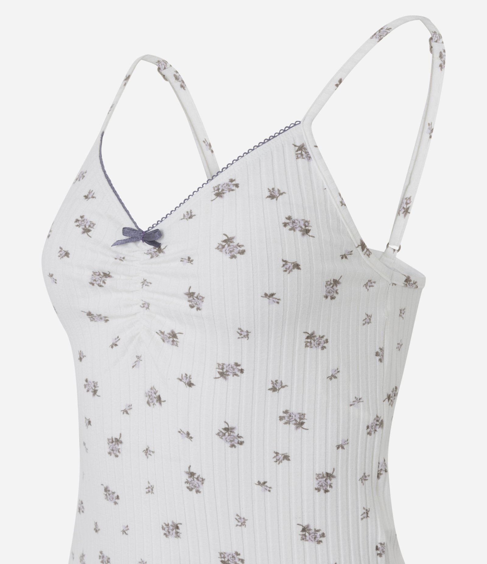 Pijama Curto com Estampa Floral Branco 7