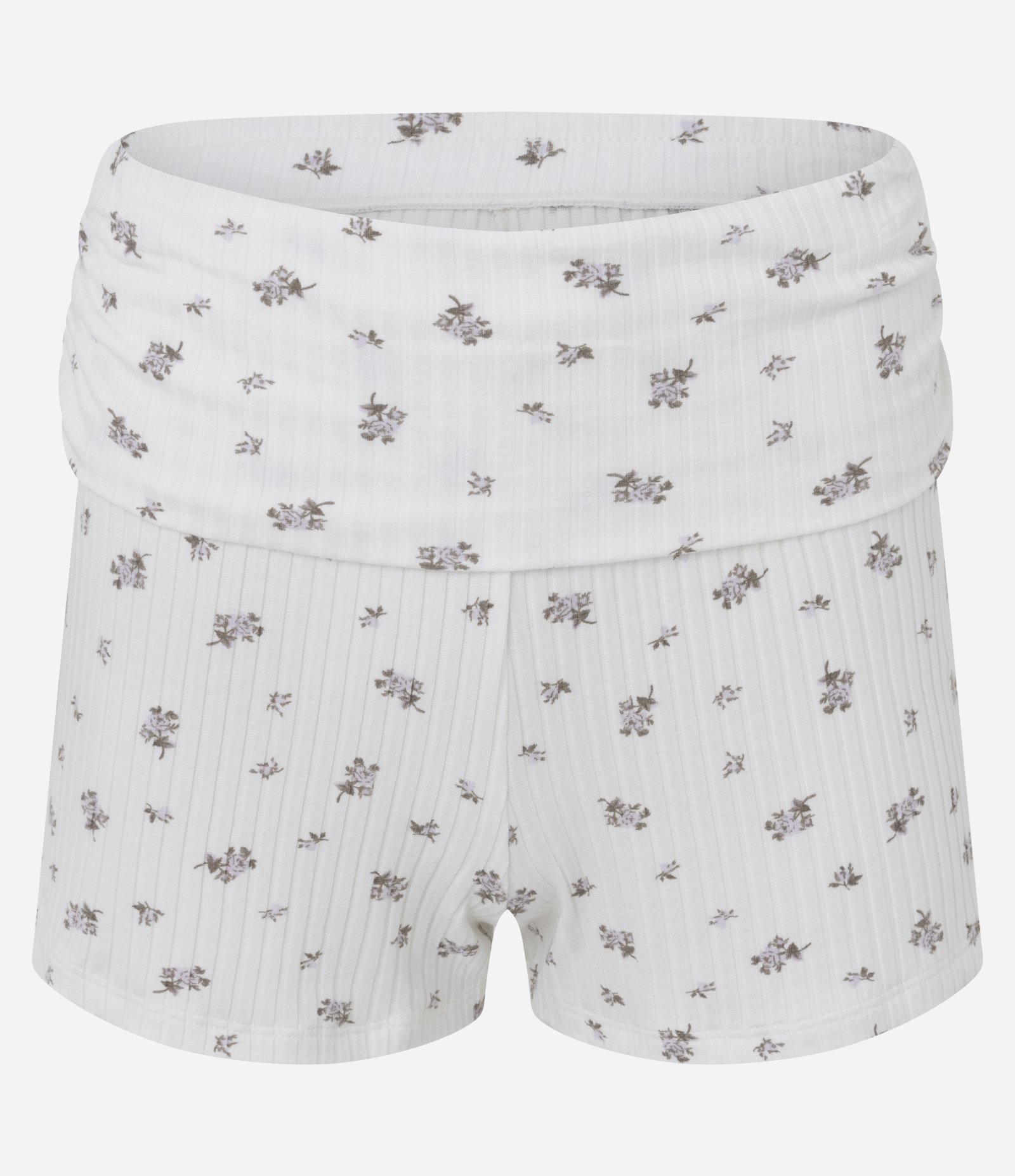 Pijama Curto com Estampa Floral Branco 9