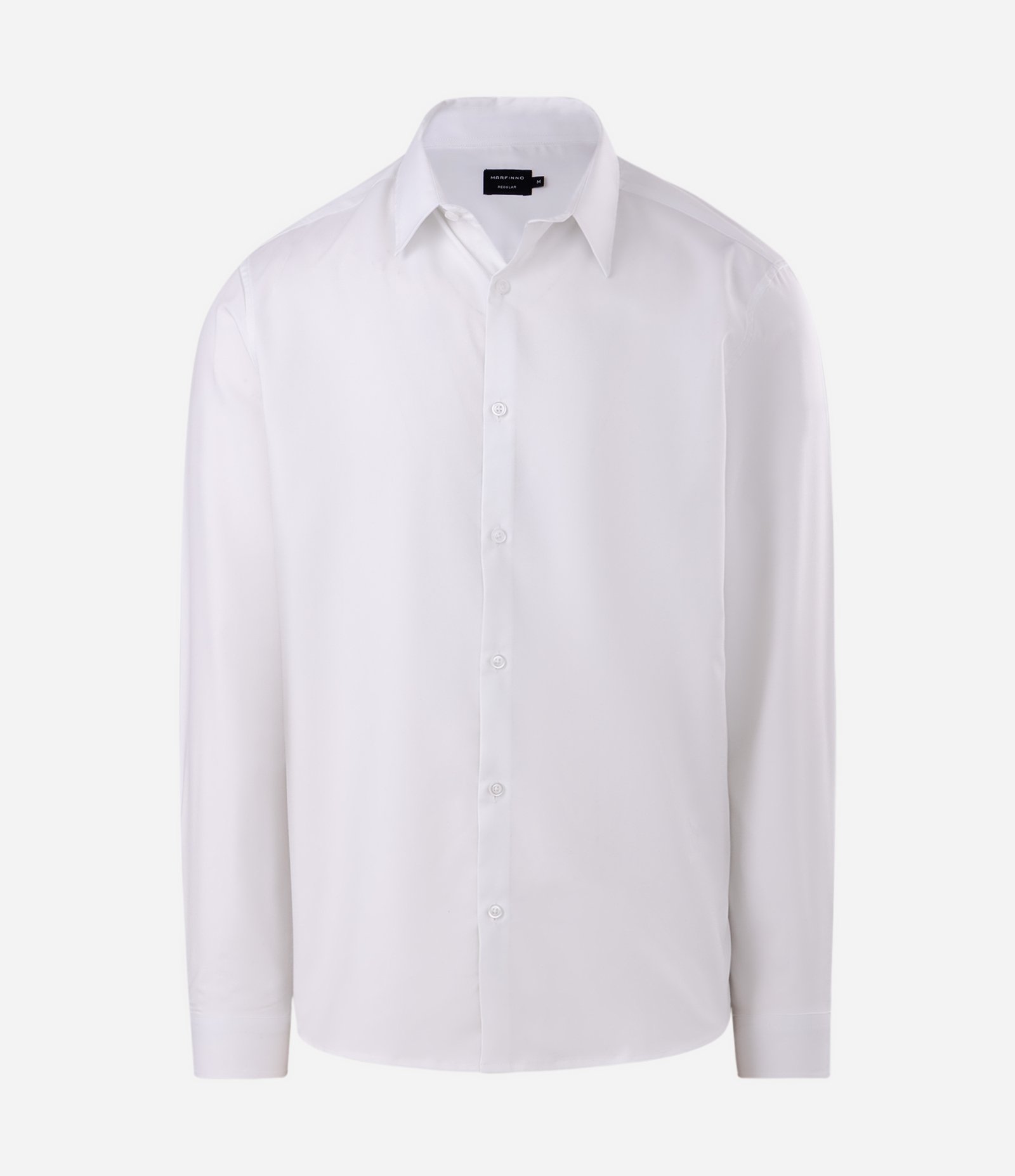 Camisa Regular em Fibra de Seda Branco 5