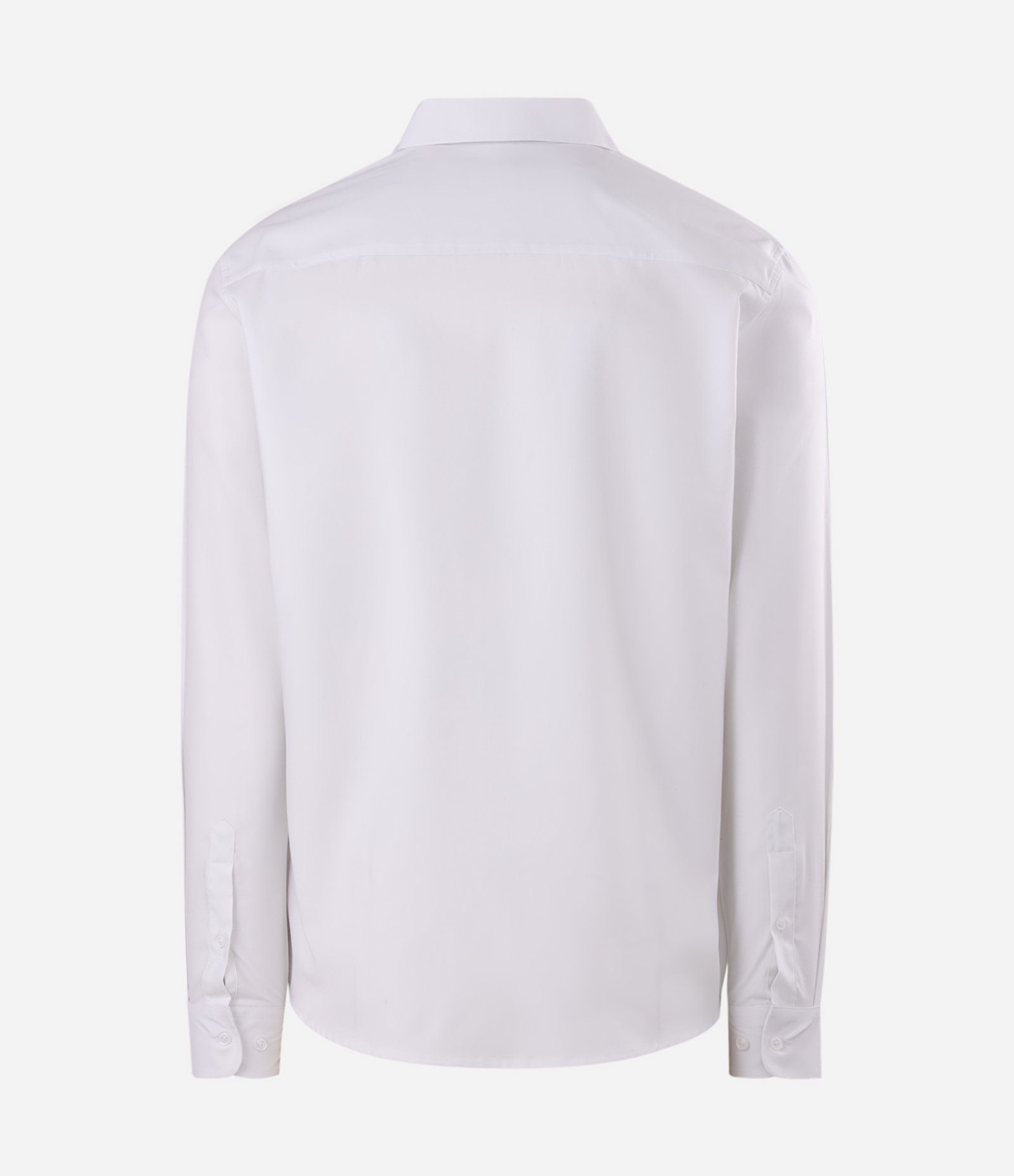 Camisa Regular em Fibra de Seda Branco 6