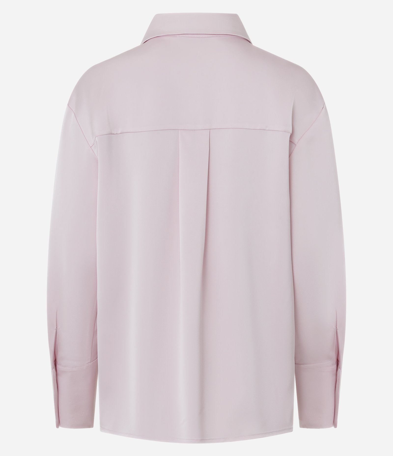 Camisa Acetinada com Gola Clássica Rosa 7