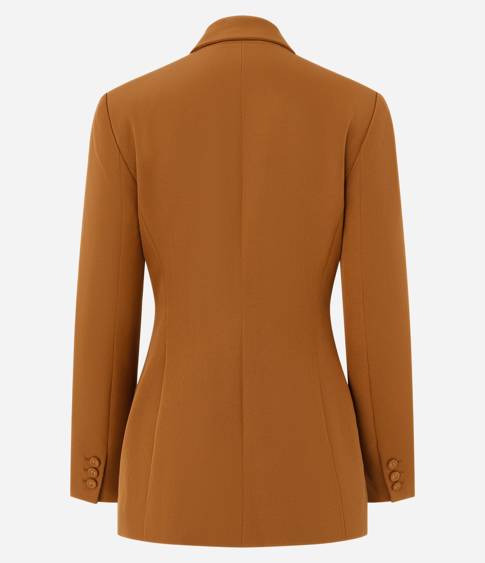 Blazer Slim Alfaiatado com Botões e Bolsos Frontais Caramelo 6