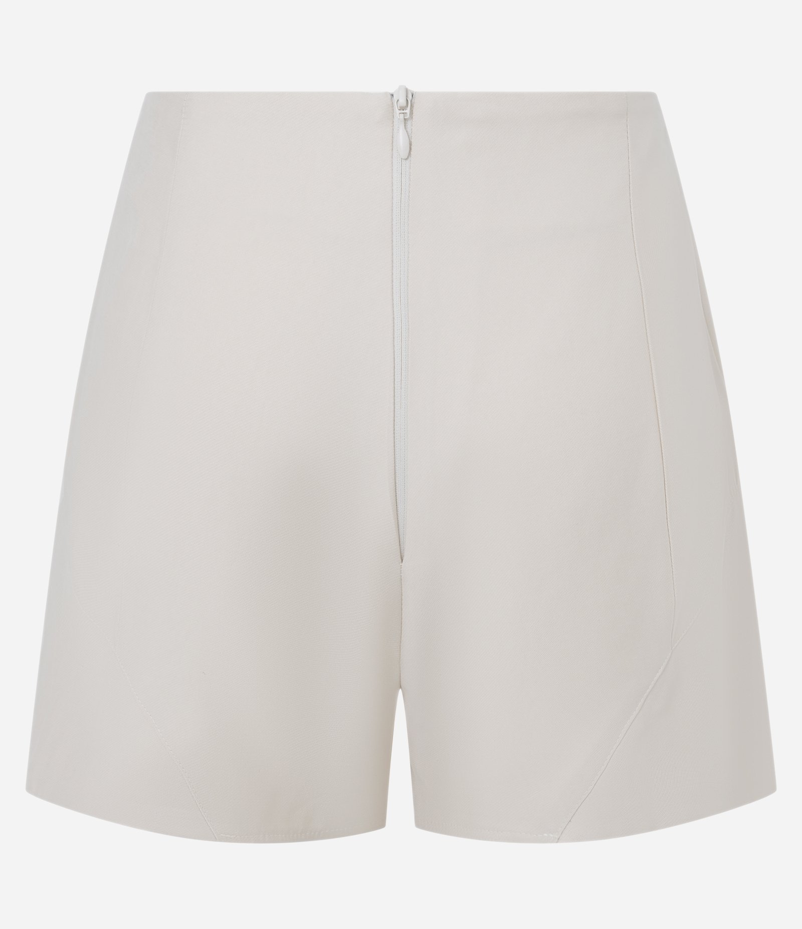 Short Mini em Viscose Alfaiatado com Recorte Assimétrico Bege 6