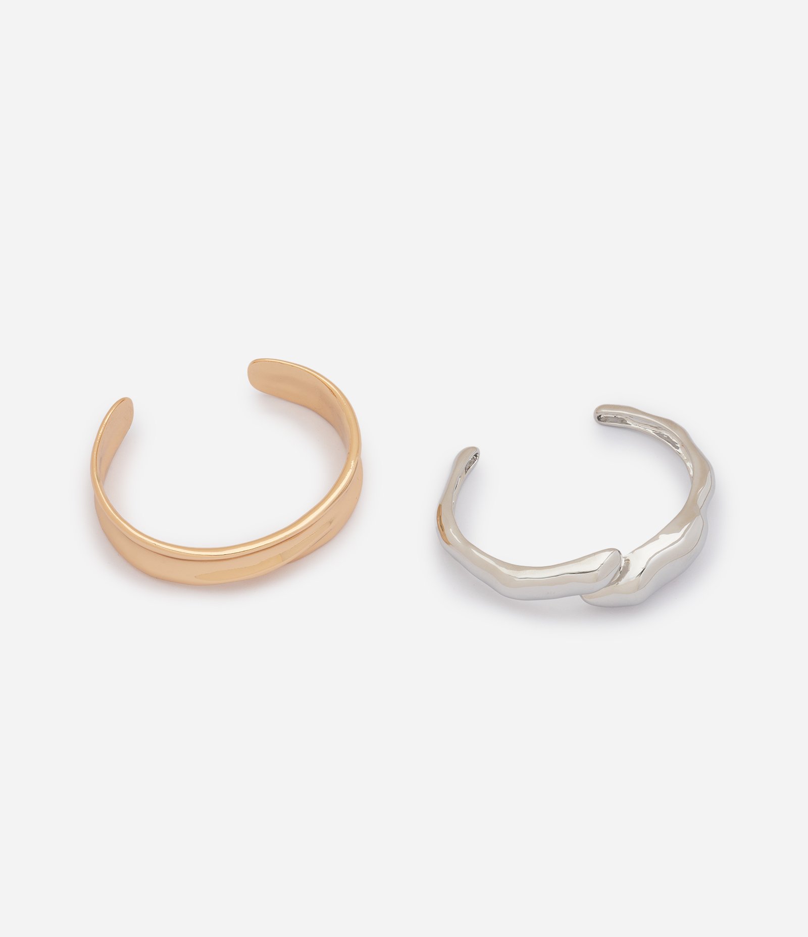 Kit 02 Braceletes Abertos com Designs Variados Multicores 2