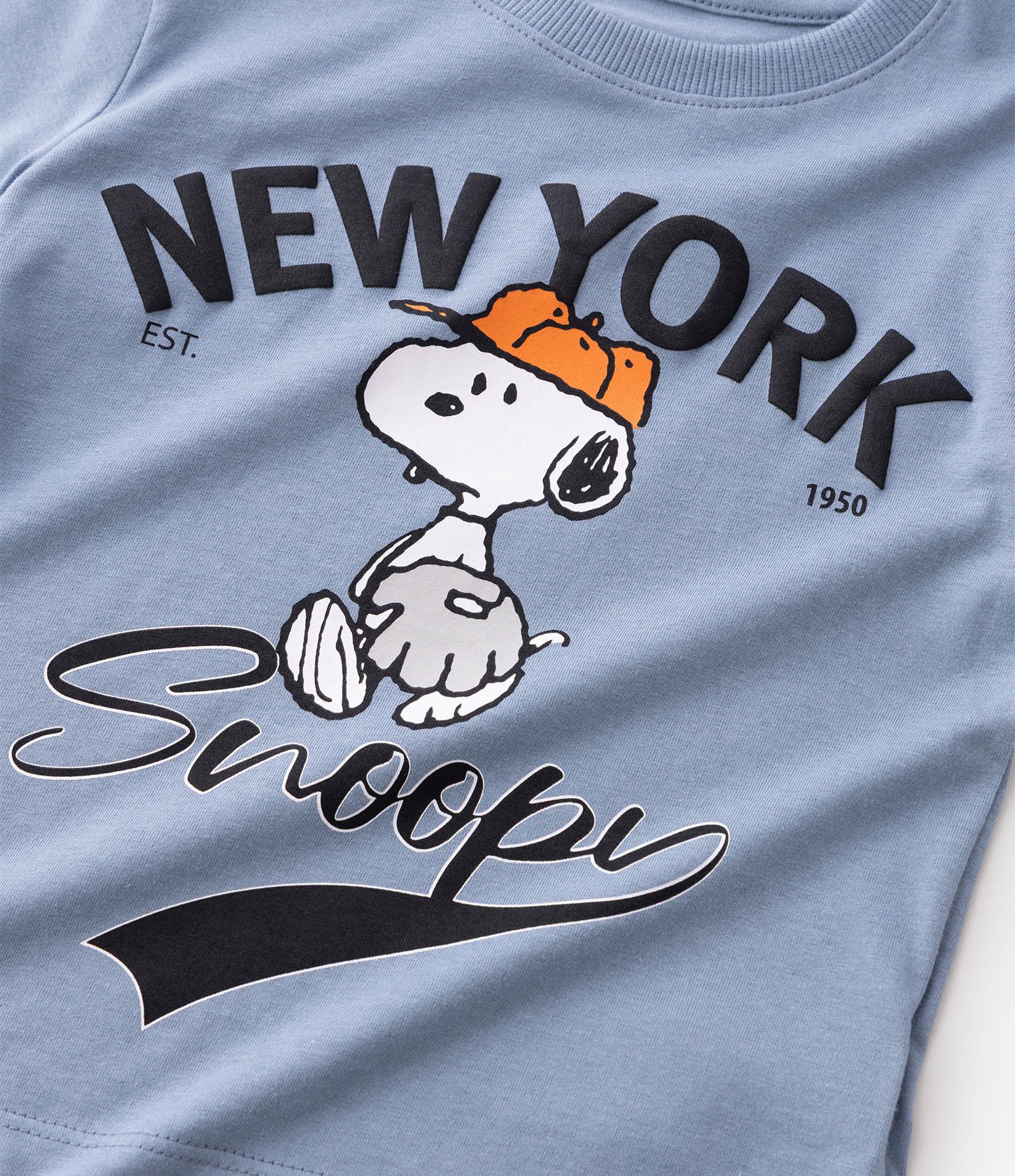 Conjunto Algodão Snoopy New York Infantil - Tam 2 a 8 Anos Azul 5