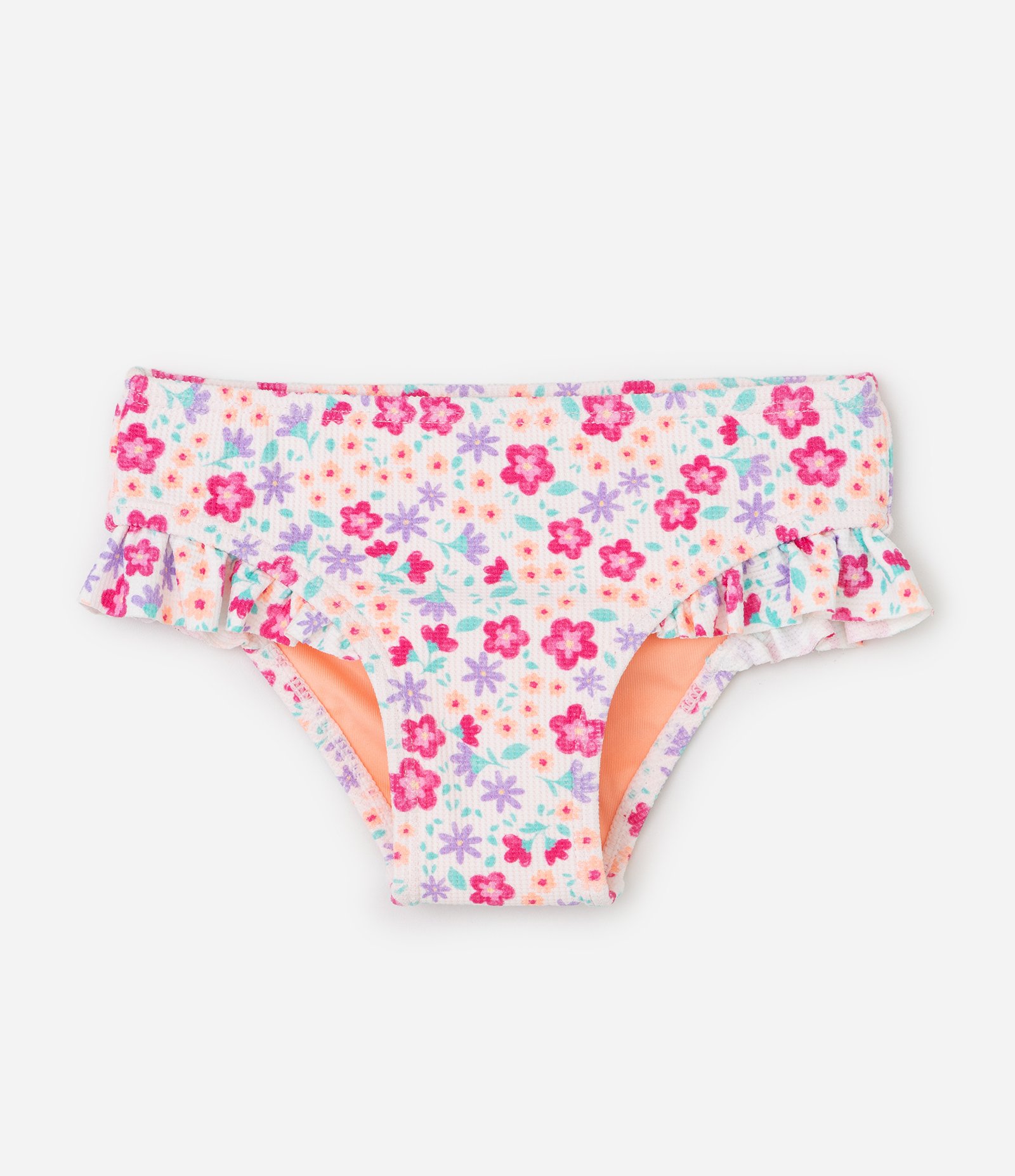 Conjunto Praia Infantil UV Texturizado Estampa Floral - Tam 1 a 4 Anos Multicores 3