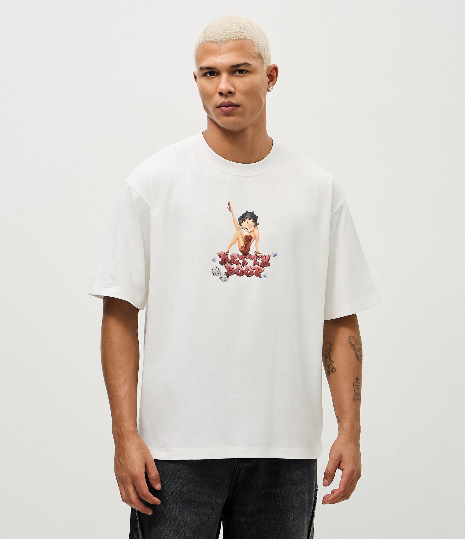 Camiseta Boxy em Algodão com Lettering Contrastante Branco 2