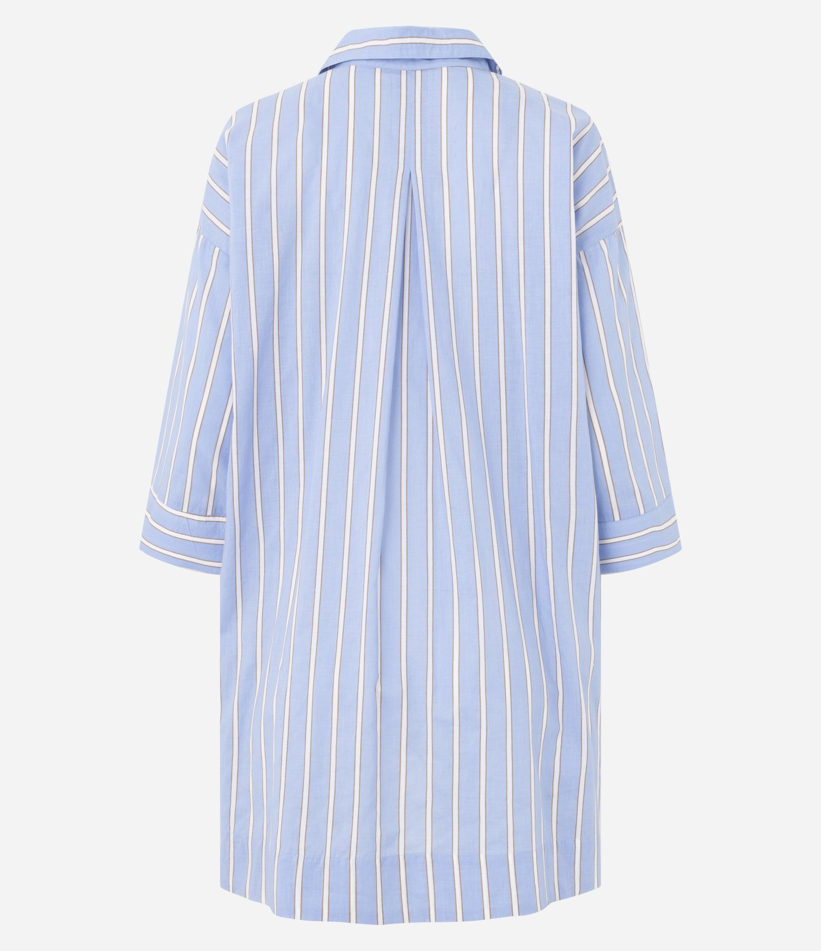 Saída de Praia Camisa em Cotton com Estampa de Listras Fio Tinto Azul 6