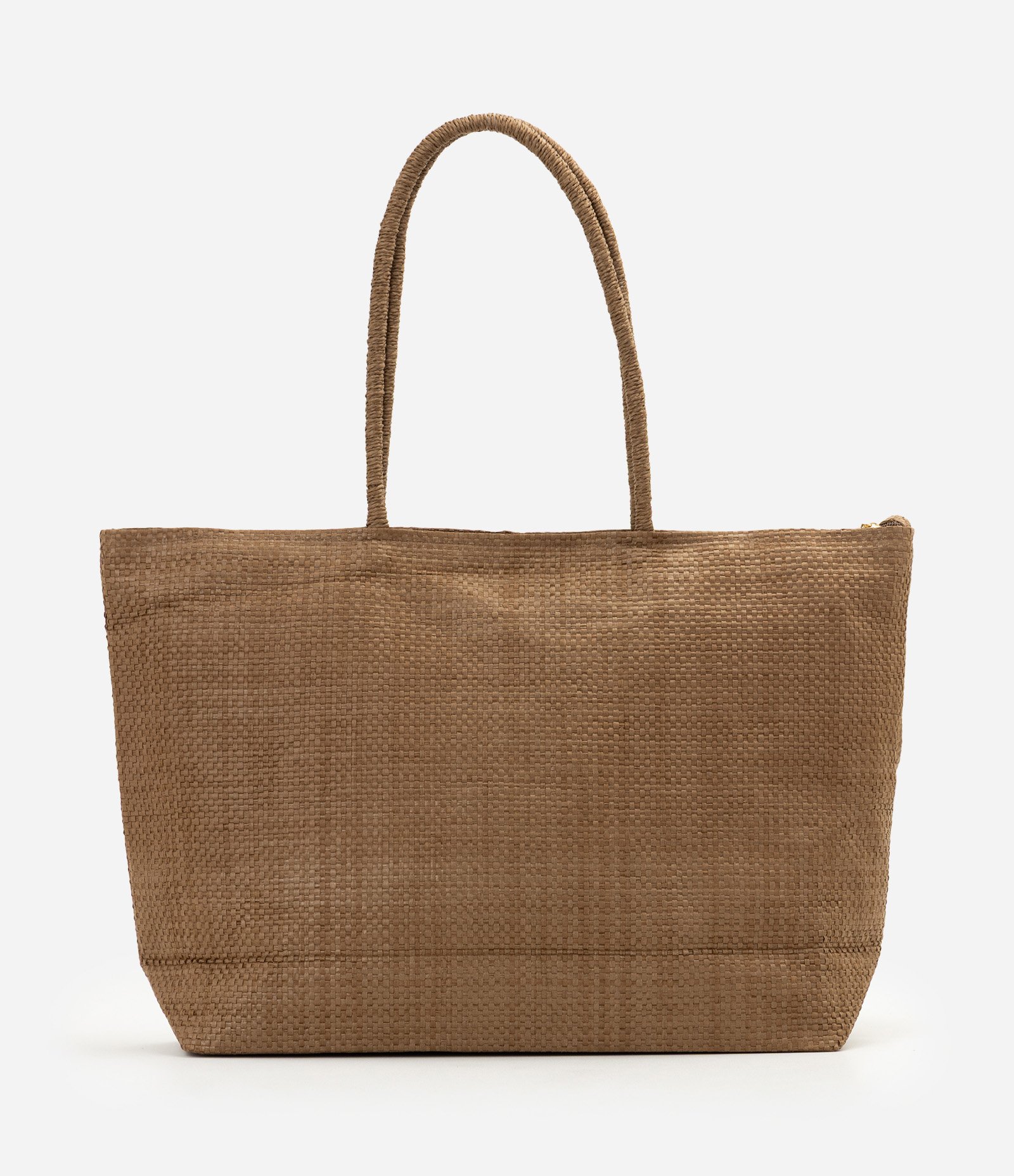 Bolsa de Papel com Necessaire e Zíper Marrom 3