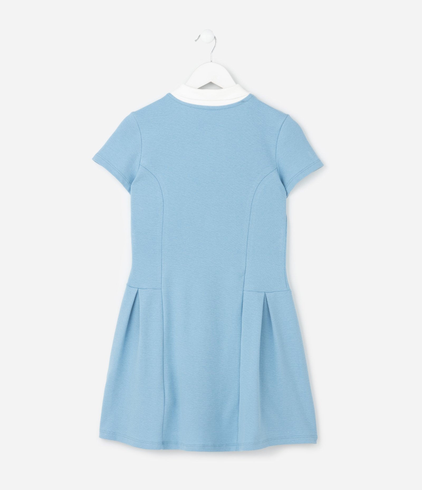 Vestido Infantil com Gola Polo e Lettering – Tam 5 a 16 Anos Azul 2