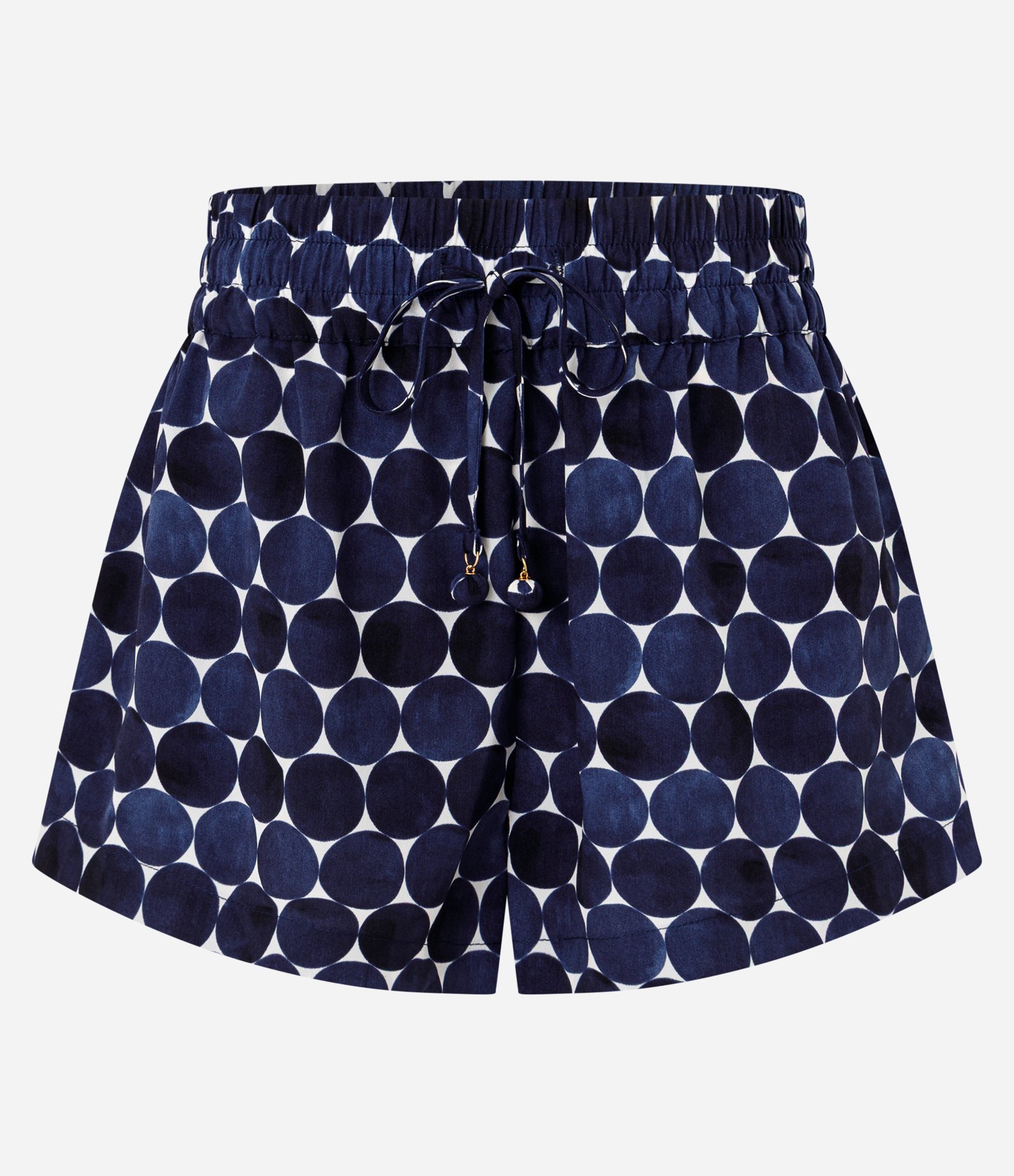 Short Chiffon Poá com Amarração Azul 5