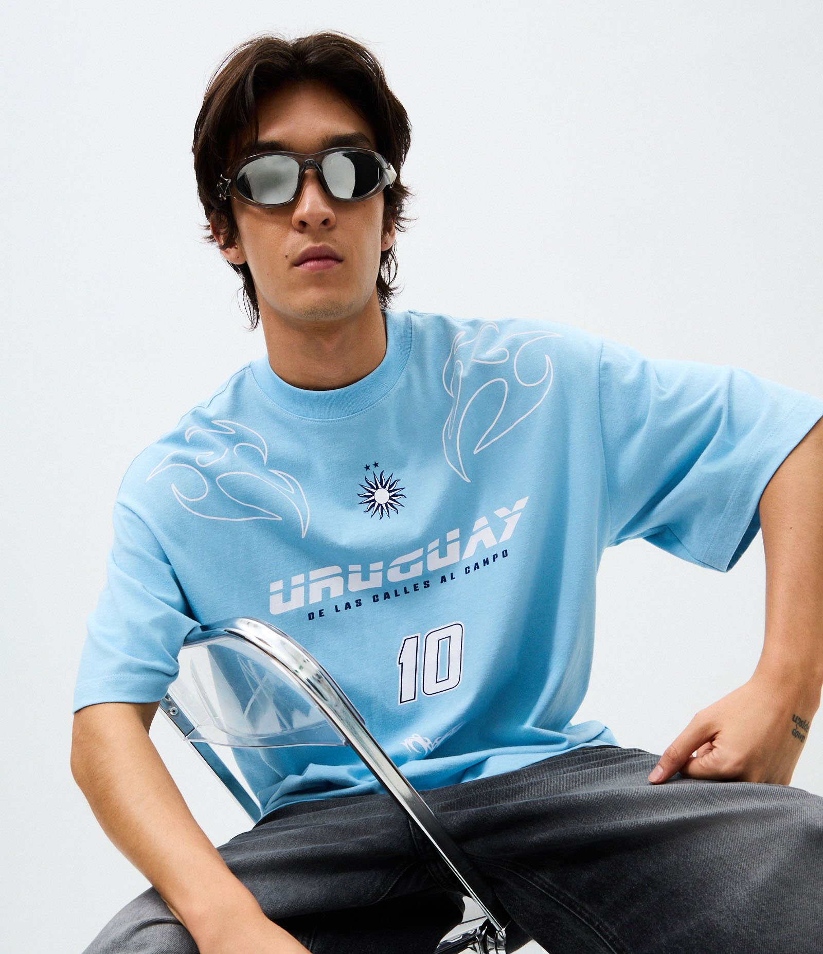 Camiseta Oversized Uruguay Azul 1