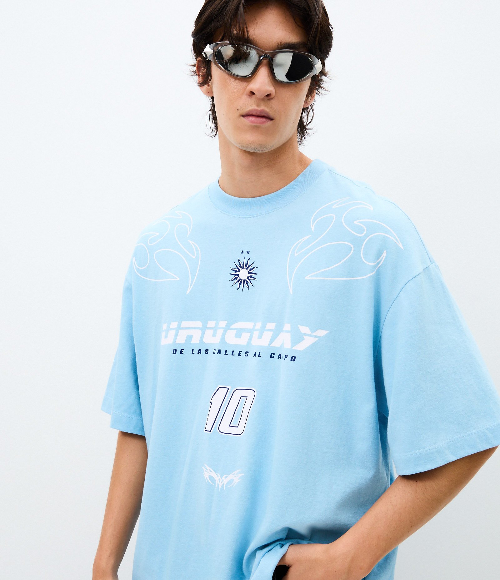 Camiseta Oversized Uruguay Azul 3