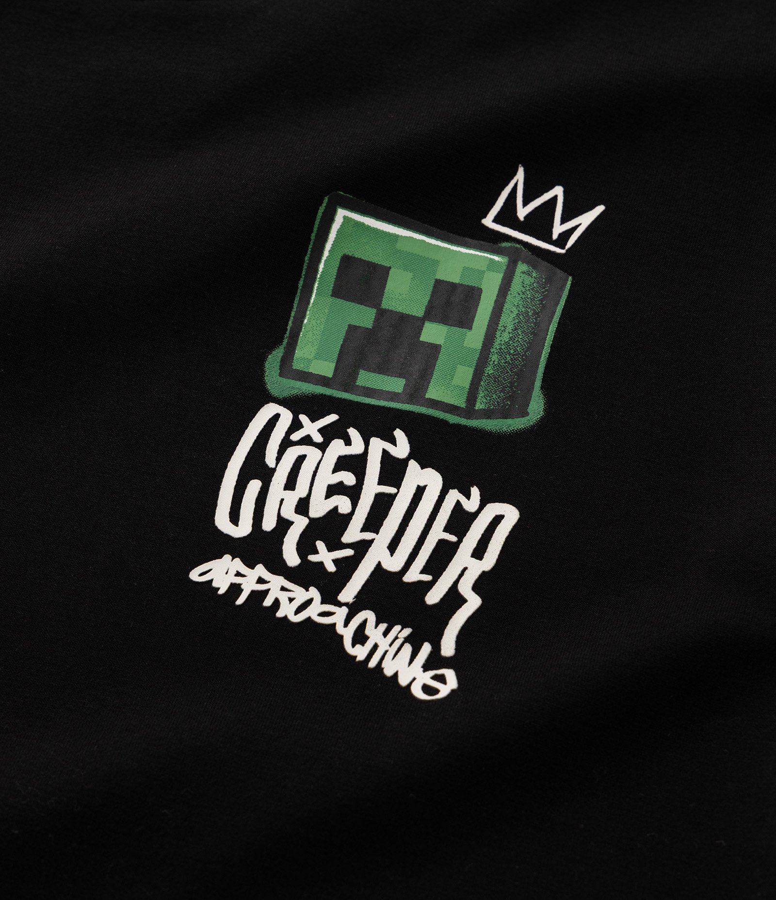 Conjunto Infantil Tech Fleece Minecraft com Bolso Fusionado - tam 5 a 14 Anos Preto 5
