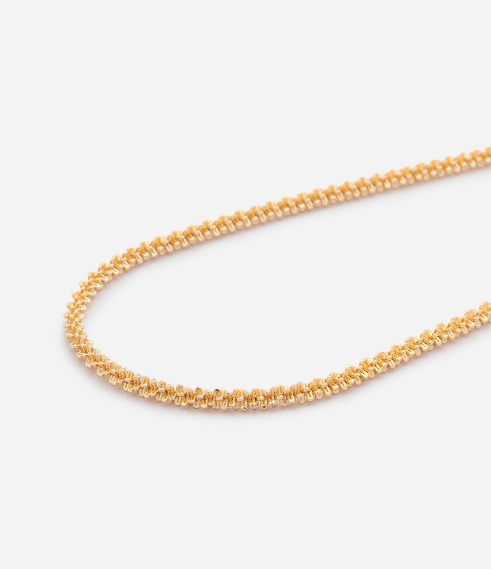 Colar Curto com Textura Torcida Diamantada Dourado 2