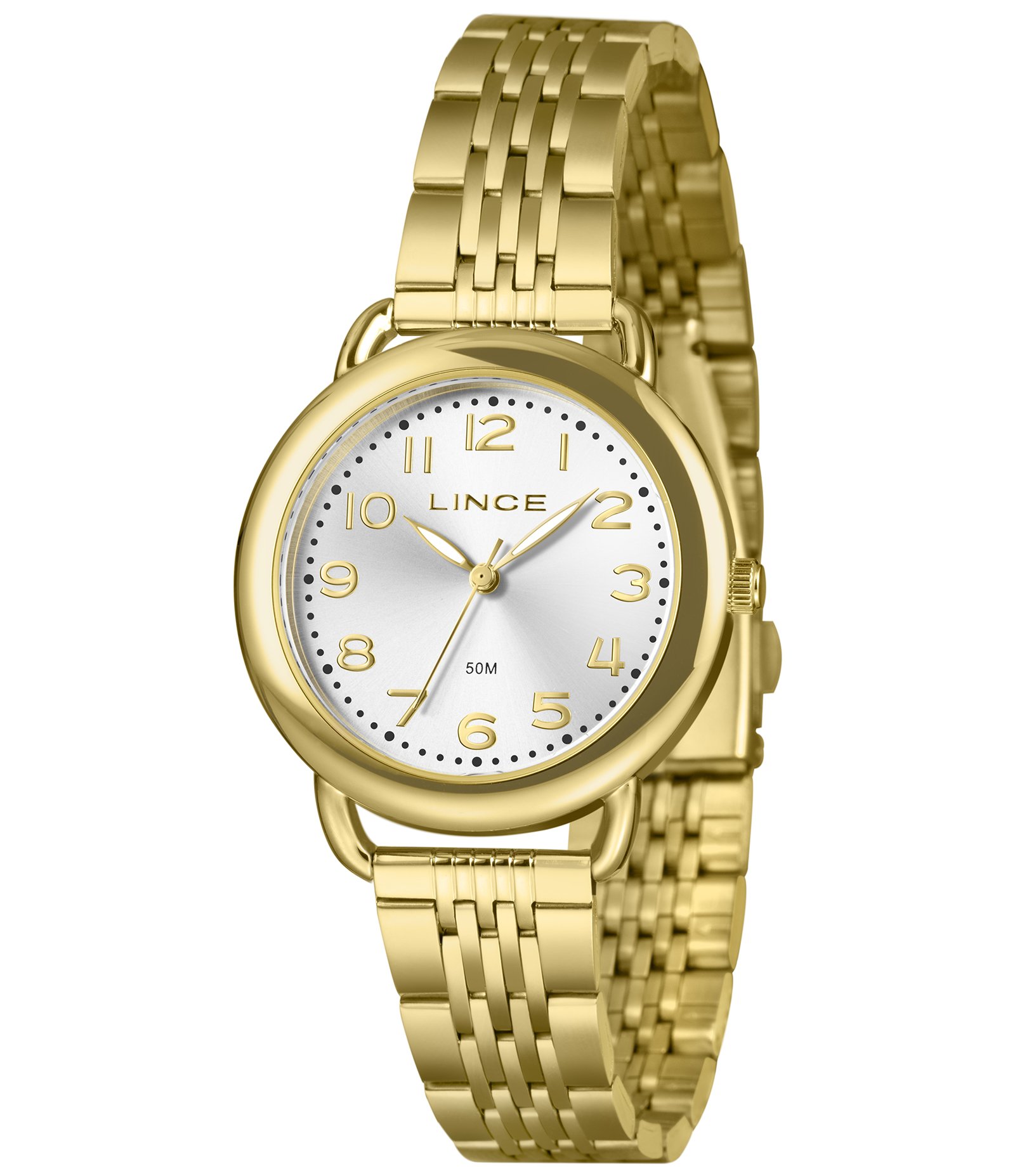 Relógio Analógico Lince em Aço LRGM028L36 S2KX Dourado 1