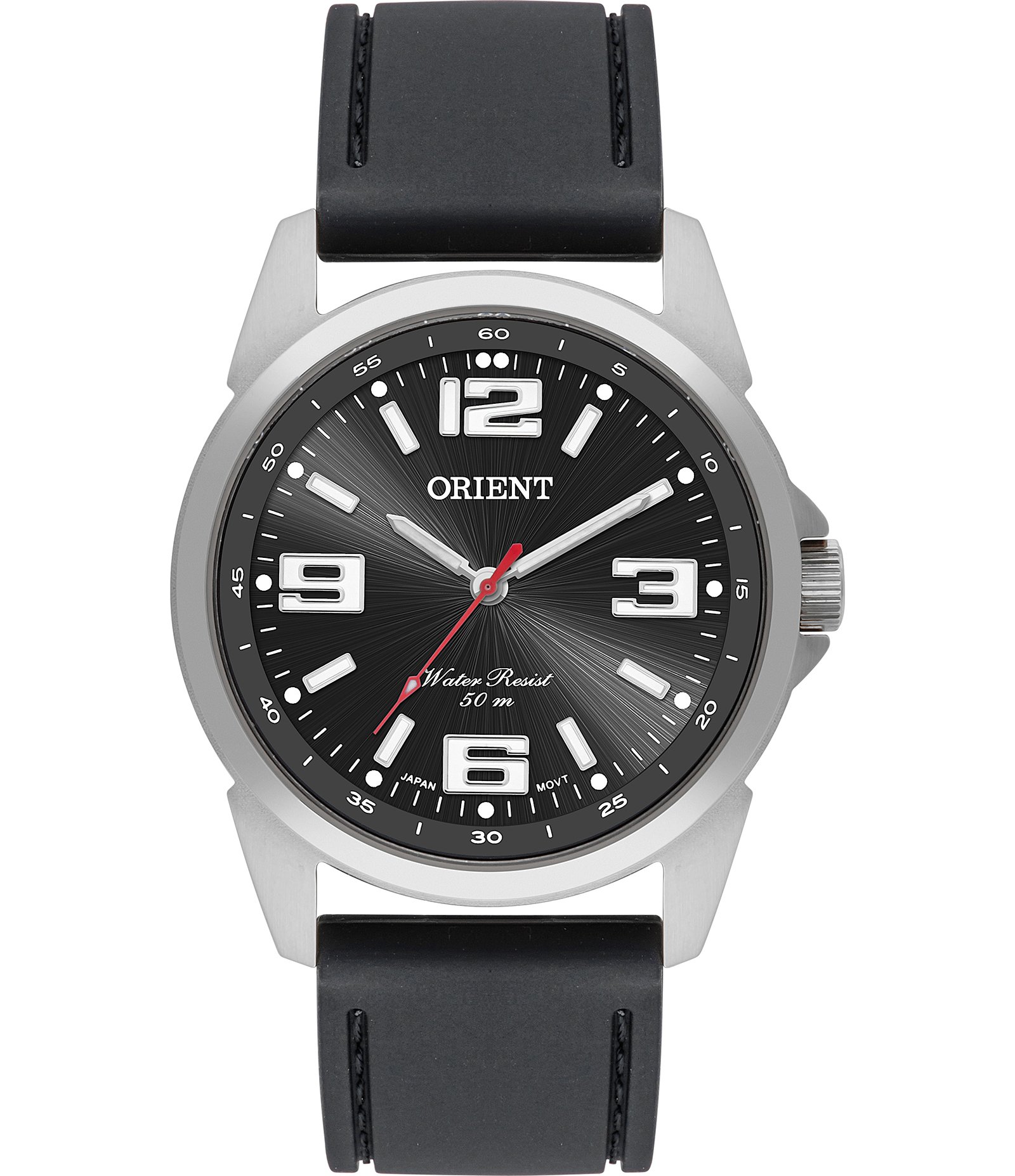 Relógio Analógico Orient Em Silicone MBSP0002 P2PX Preto 1