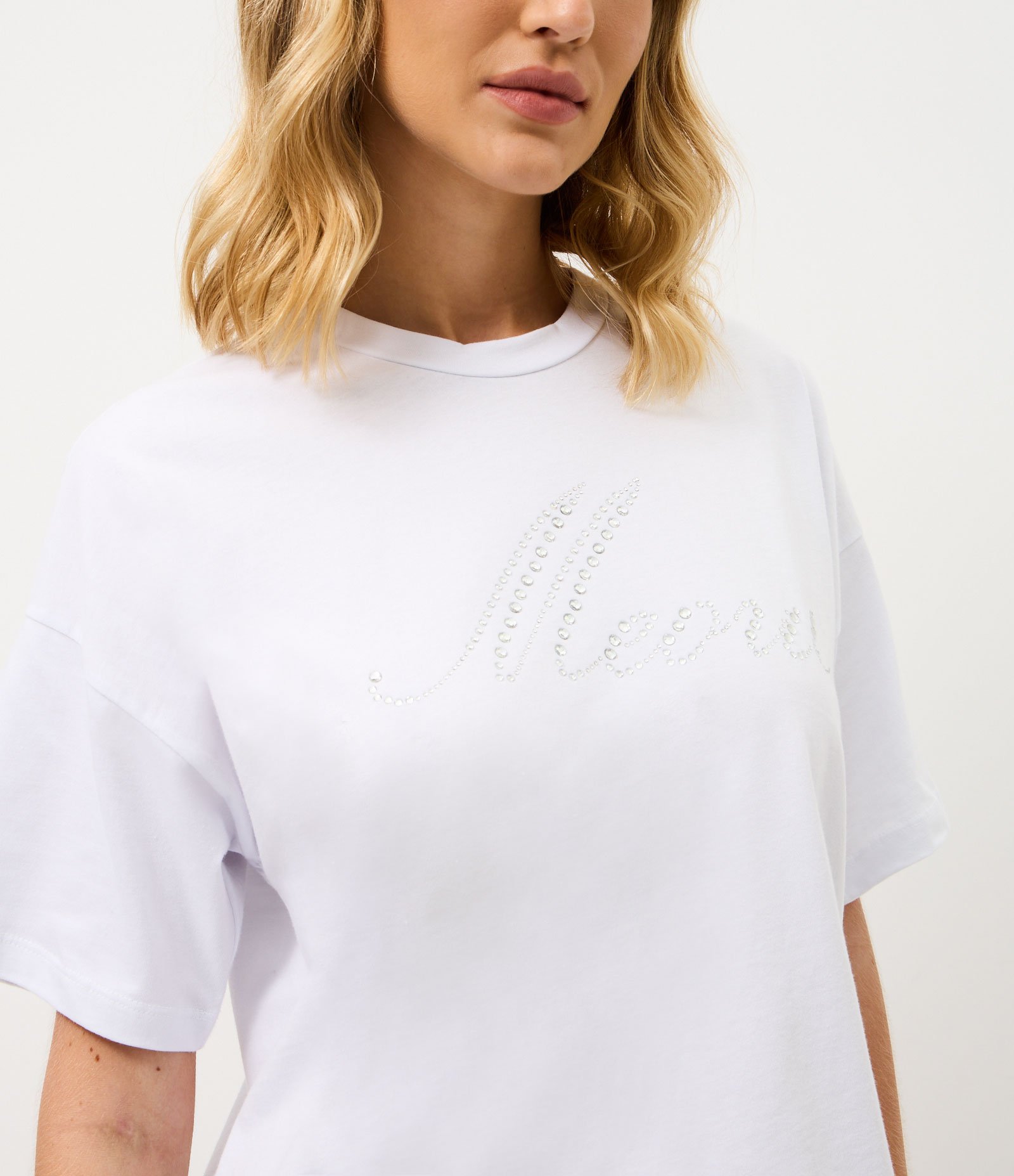 Blusa Curto em Algodão com Aplicação Meow Branco/Preto 3