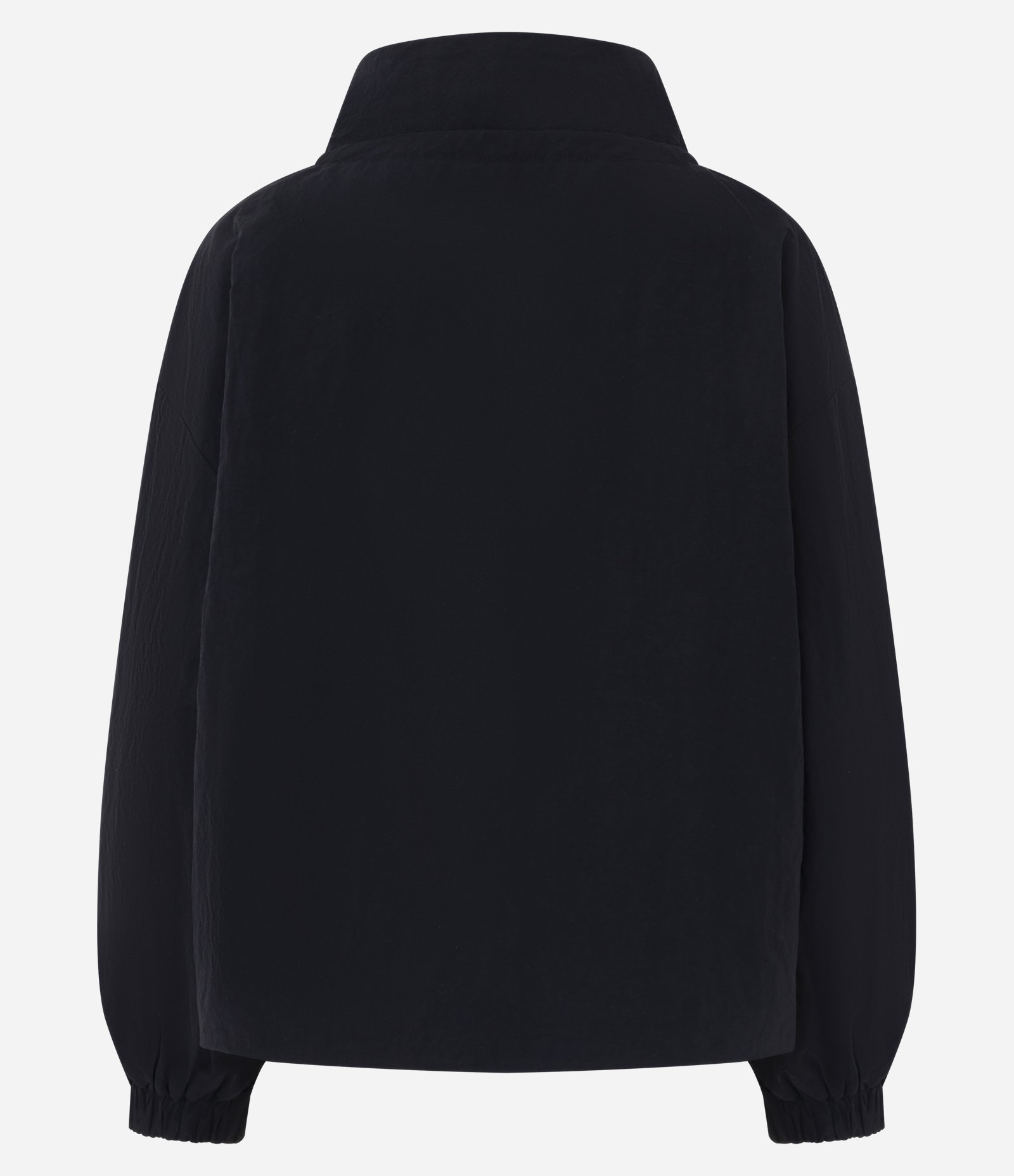 Jaqueta com Gola Alta Ajustável Preto 6