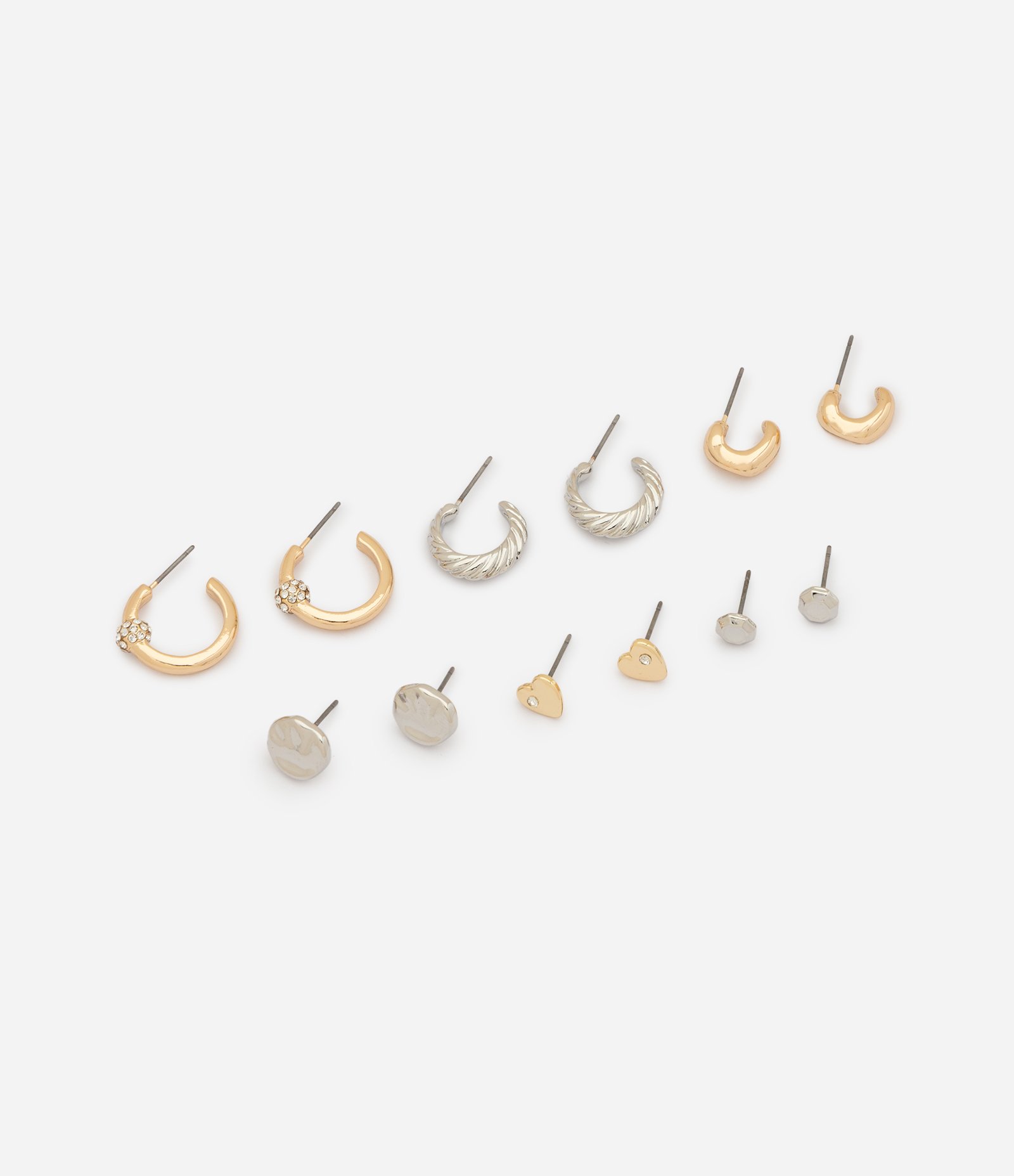 Kit 06 Brincos em Metal com Designs Variados Multicores 1