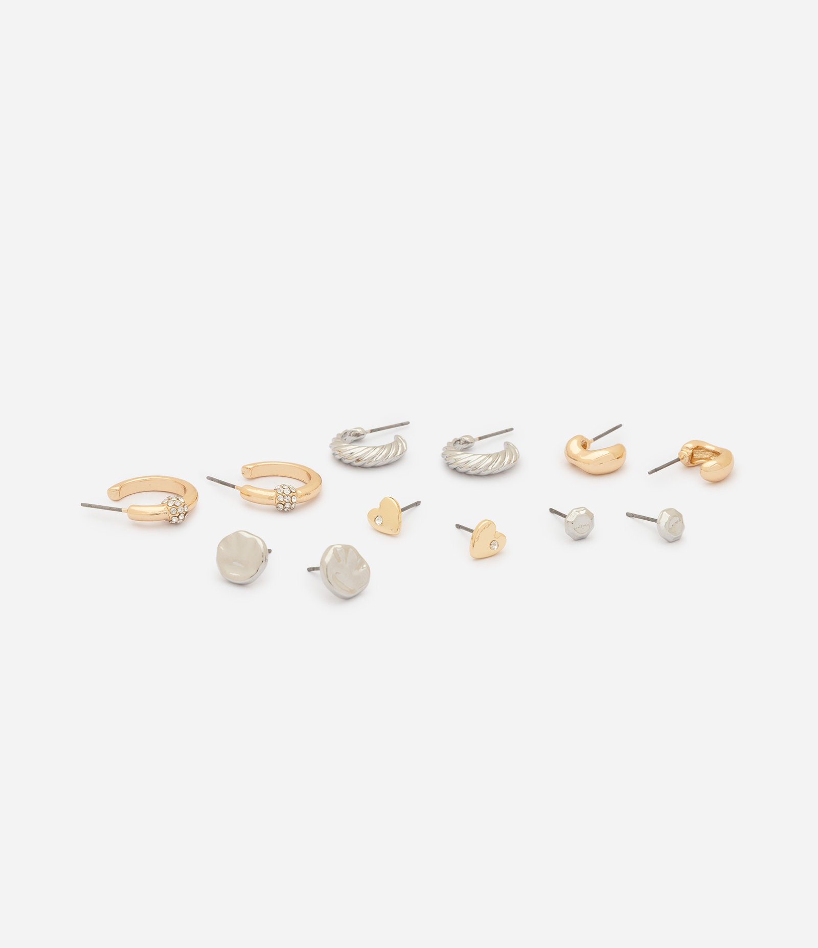 Kit 06 Brincos em Metal com Designs Variados Multicores 2