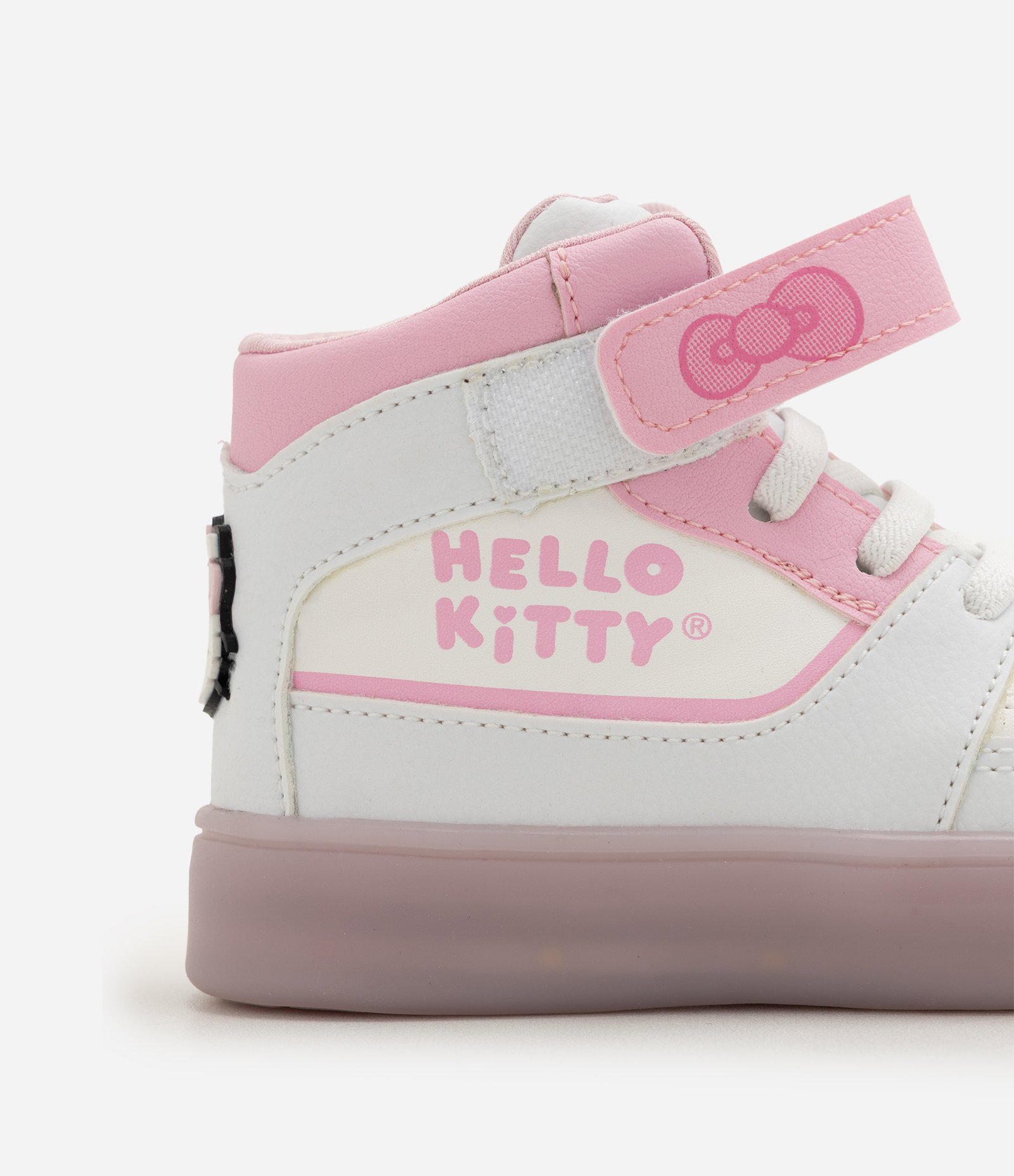 Tênis Abotinado Infantil com LED e Estampa Hello Kitty – Tam 20 a 27 Off White 3