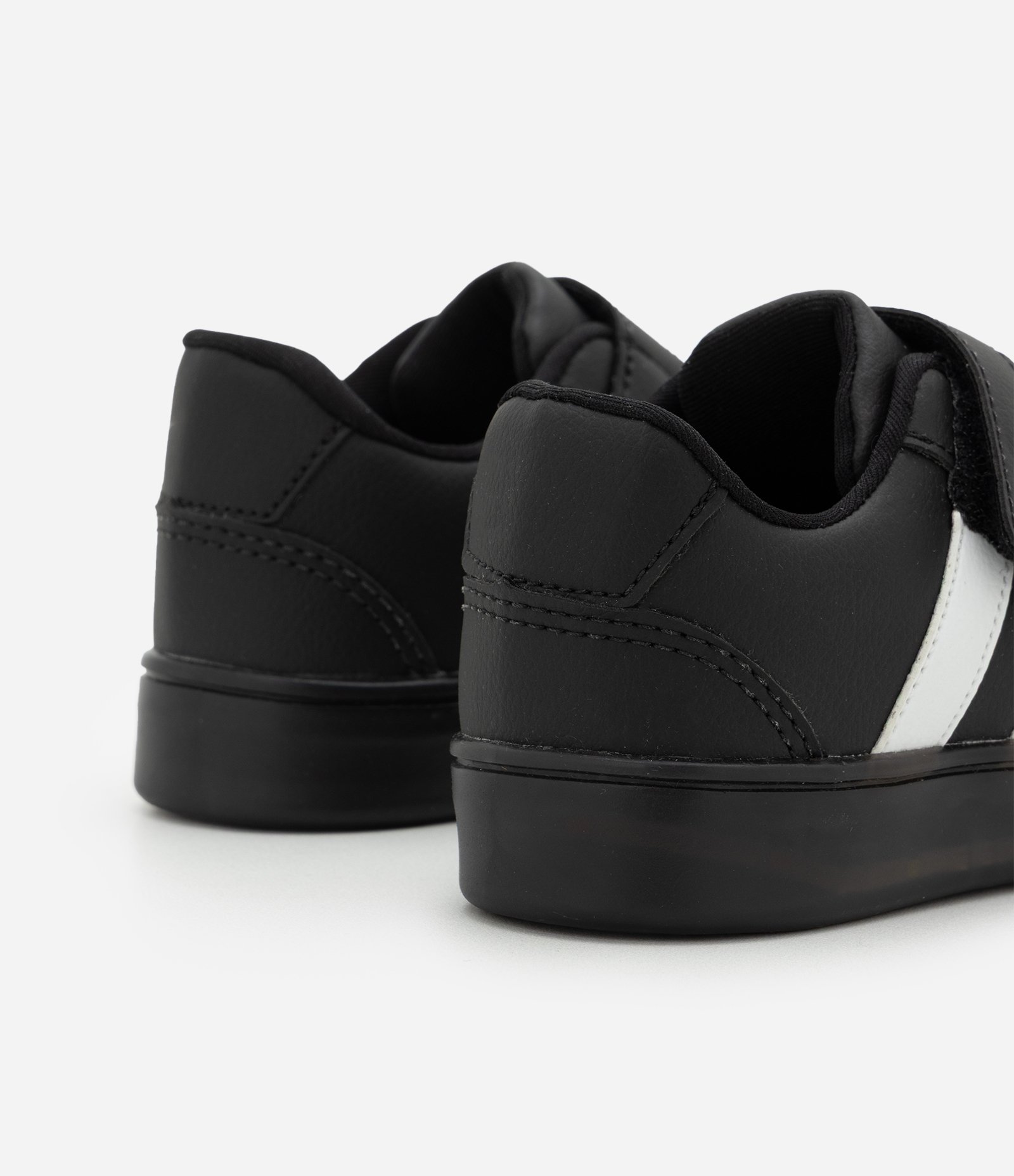 Tênis Infantil Casual com Velcro e Luzes LED – Tam 20 a 27 Preto 5
