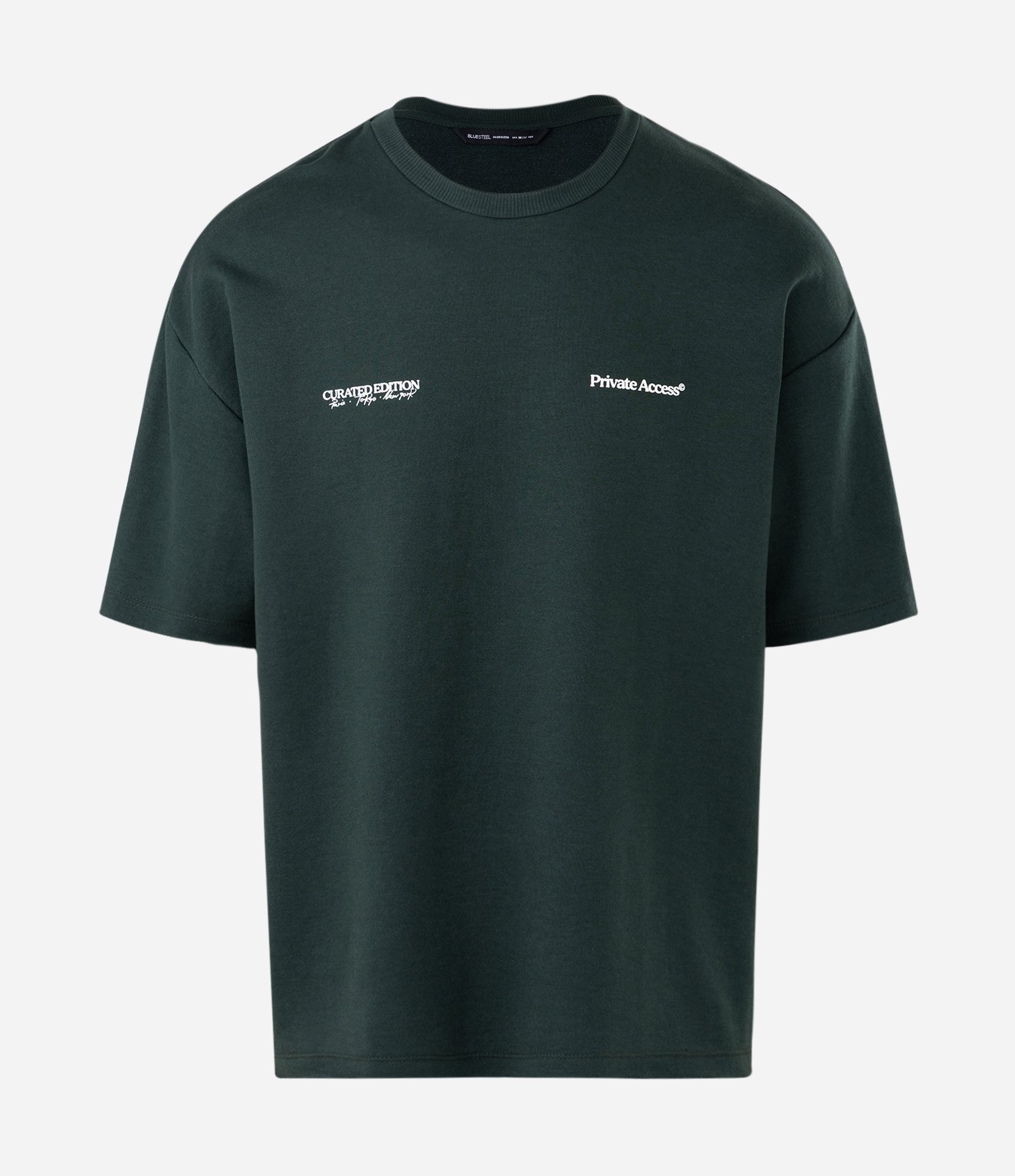 Camiseta Oversized em Moletinho com Lettering Paris Tokyo New York Verde 5