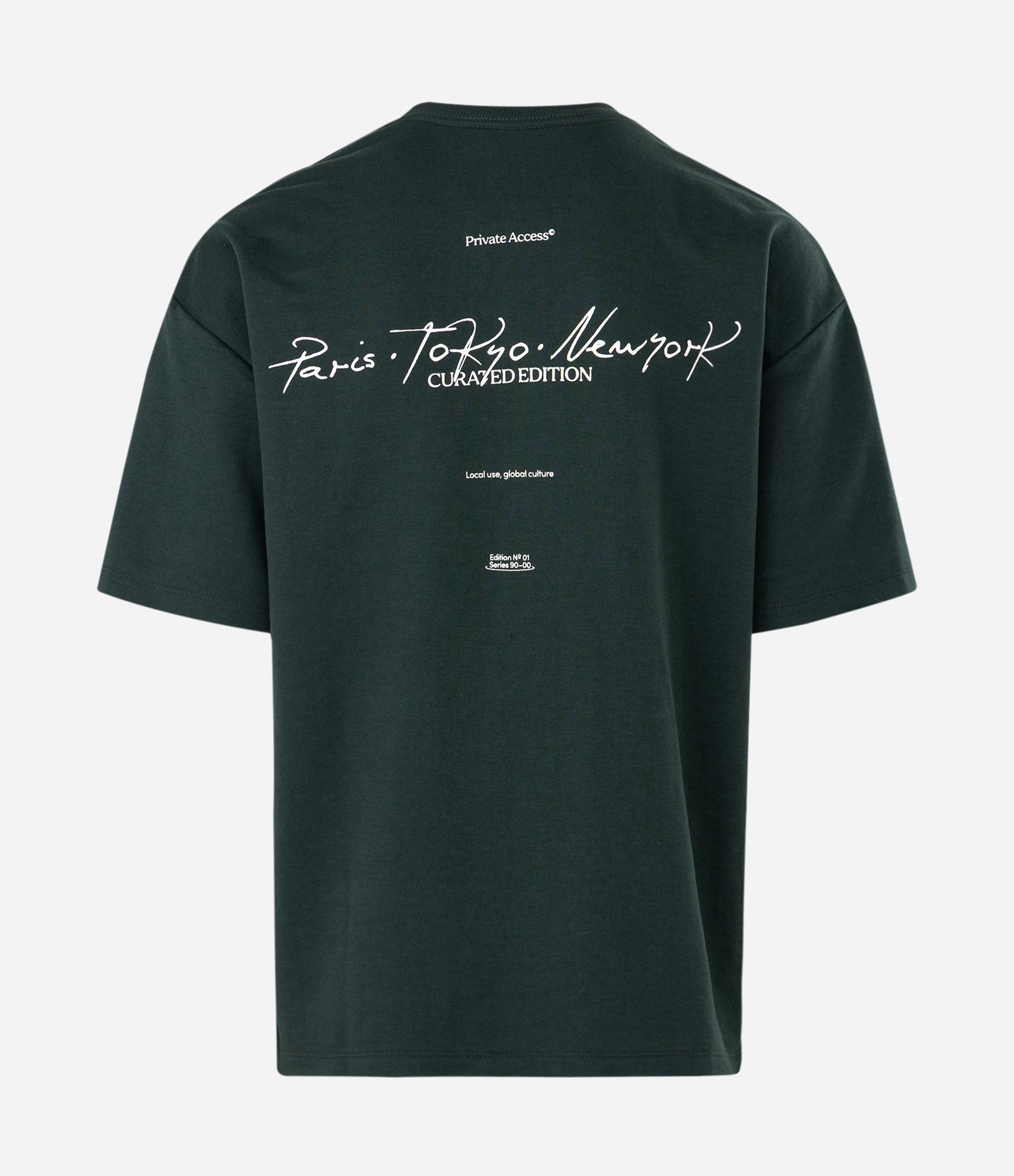 Camiseta Oversized em Moletinho com Lettering Paris Tokyo New York Verde 6