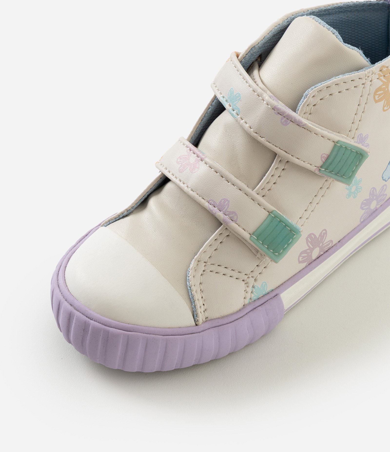 Tênis Infantil Abotinado com Estampa Bluey Floral – Tam 20 a 27 Off White 5