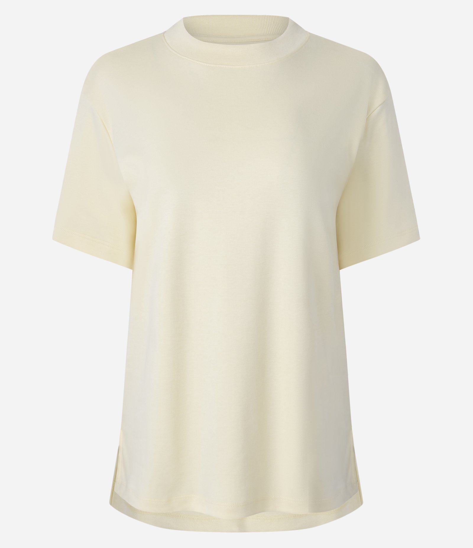 Blusa em Algodão Peruano Interlock com Gola Redonda Off White 2