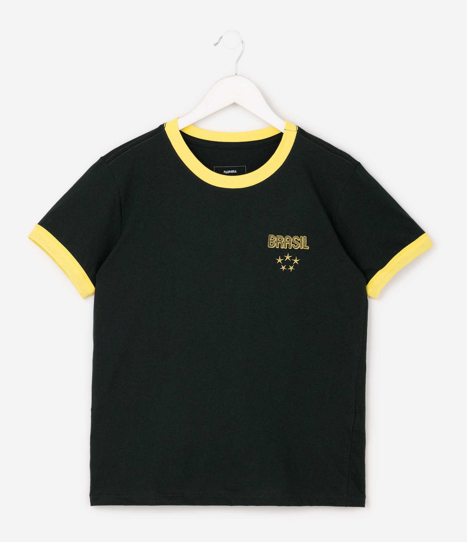Camiseta Infantil com Estampa Brasil – Tam 5 a 14 Anos Preto 2