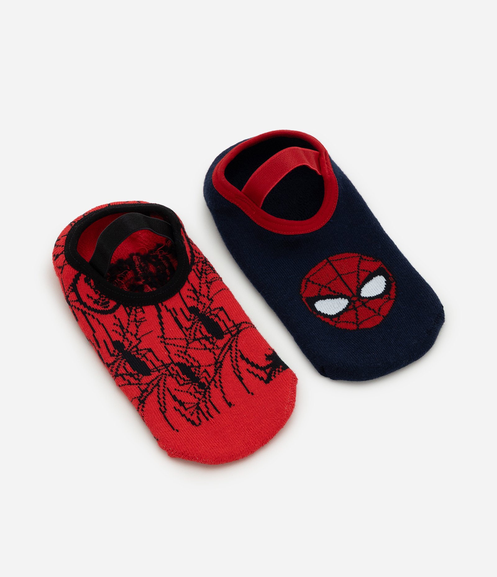 Kit 02 Meias Infantil Sapatilha com Antiderrapante Homem Aranha – Tam 19 a 34 Vermelho/Preto 2