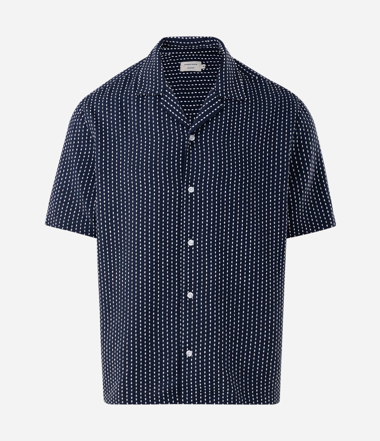 Camisa com Textura Ponto Picado Azul 5
