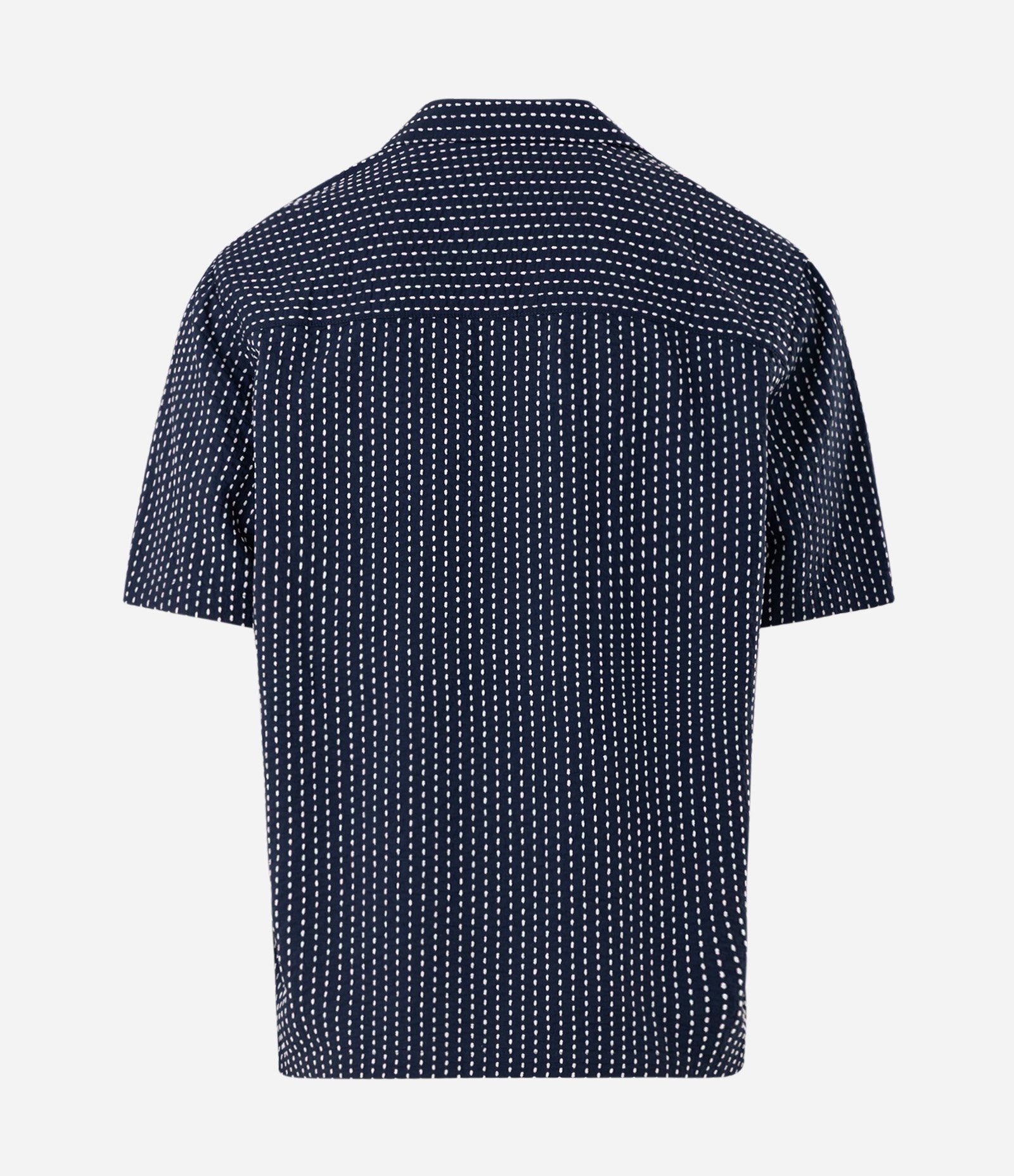 Camisa com Textura Ponto Picado Azul 6