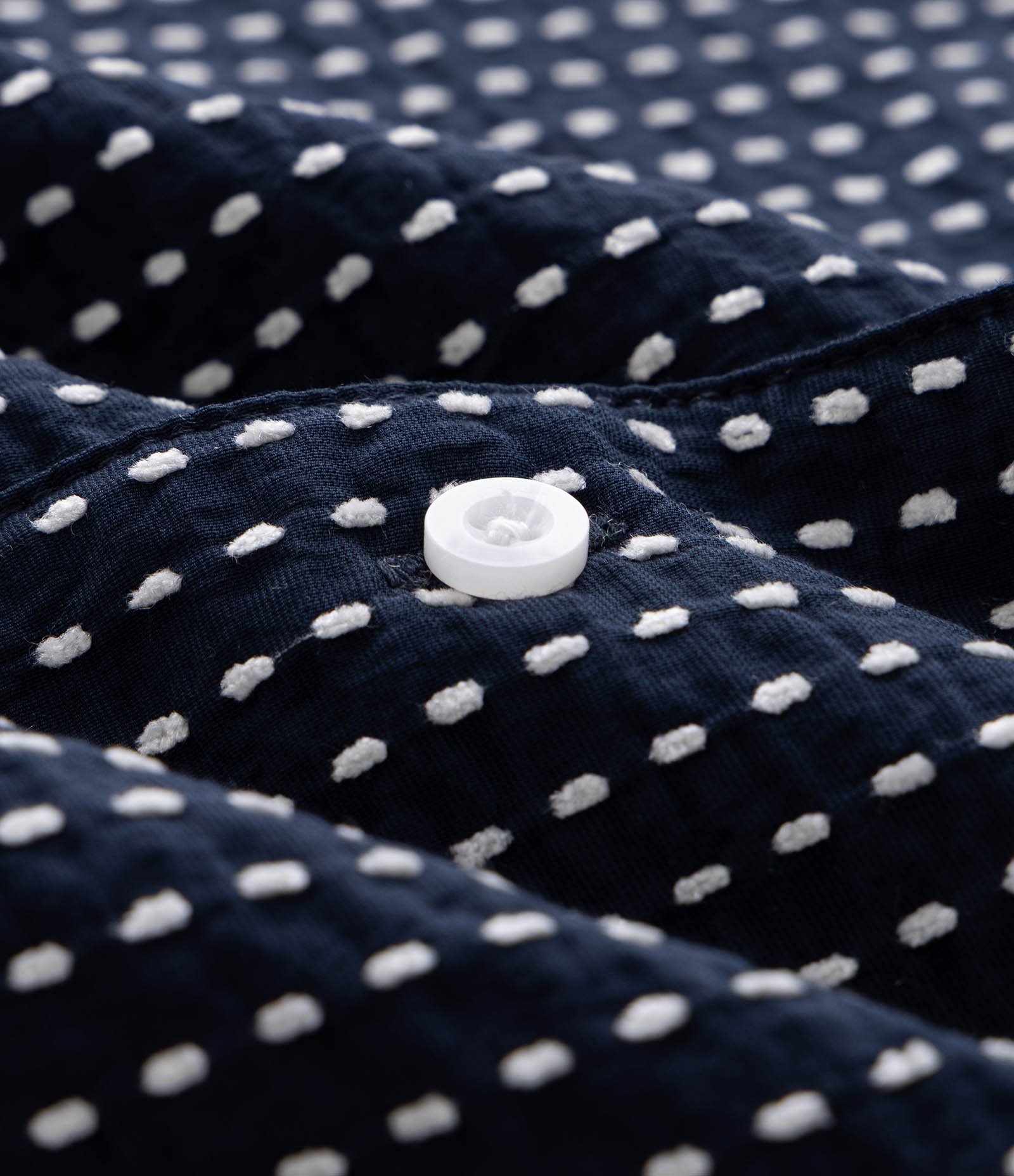 Camisa com Textura Ponto Picado Azul 7