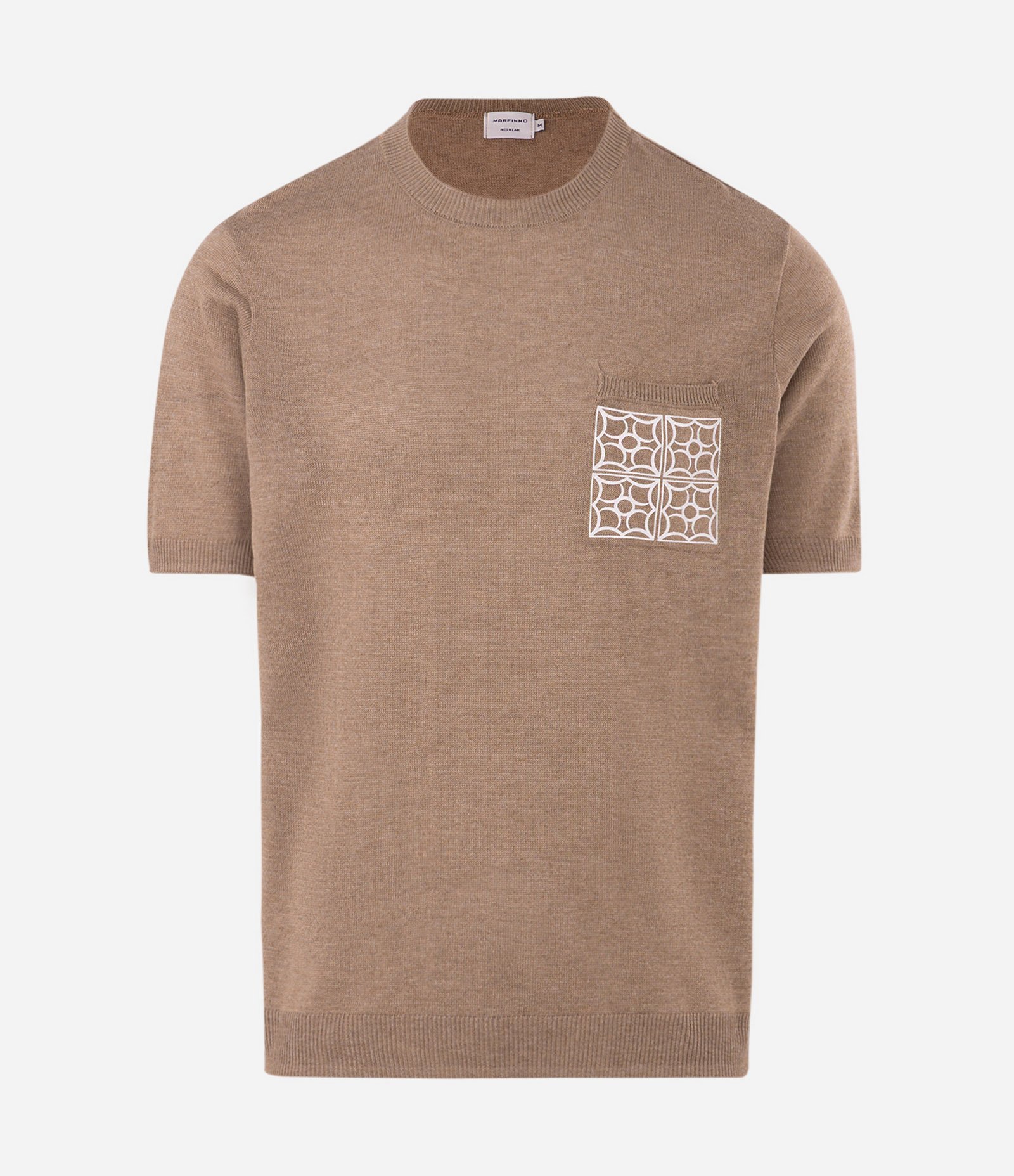 Camiseta com Bolso Frontal Marrom 4